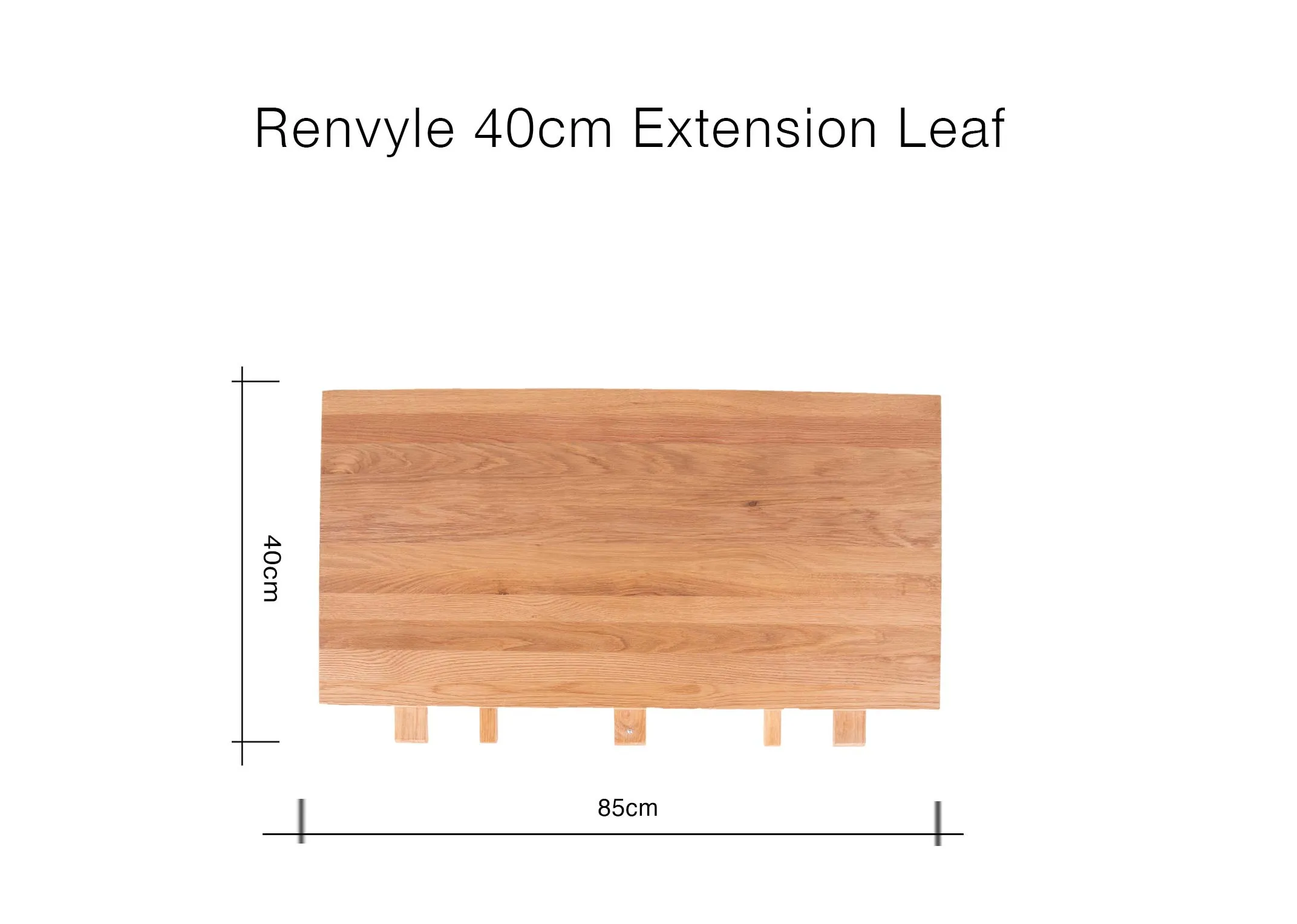 A dimension image of the Renvyle Extension Leaf with 85cm (Length) x 40cm (Height)