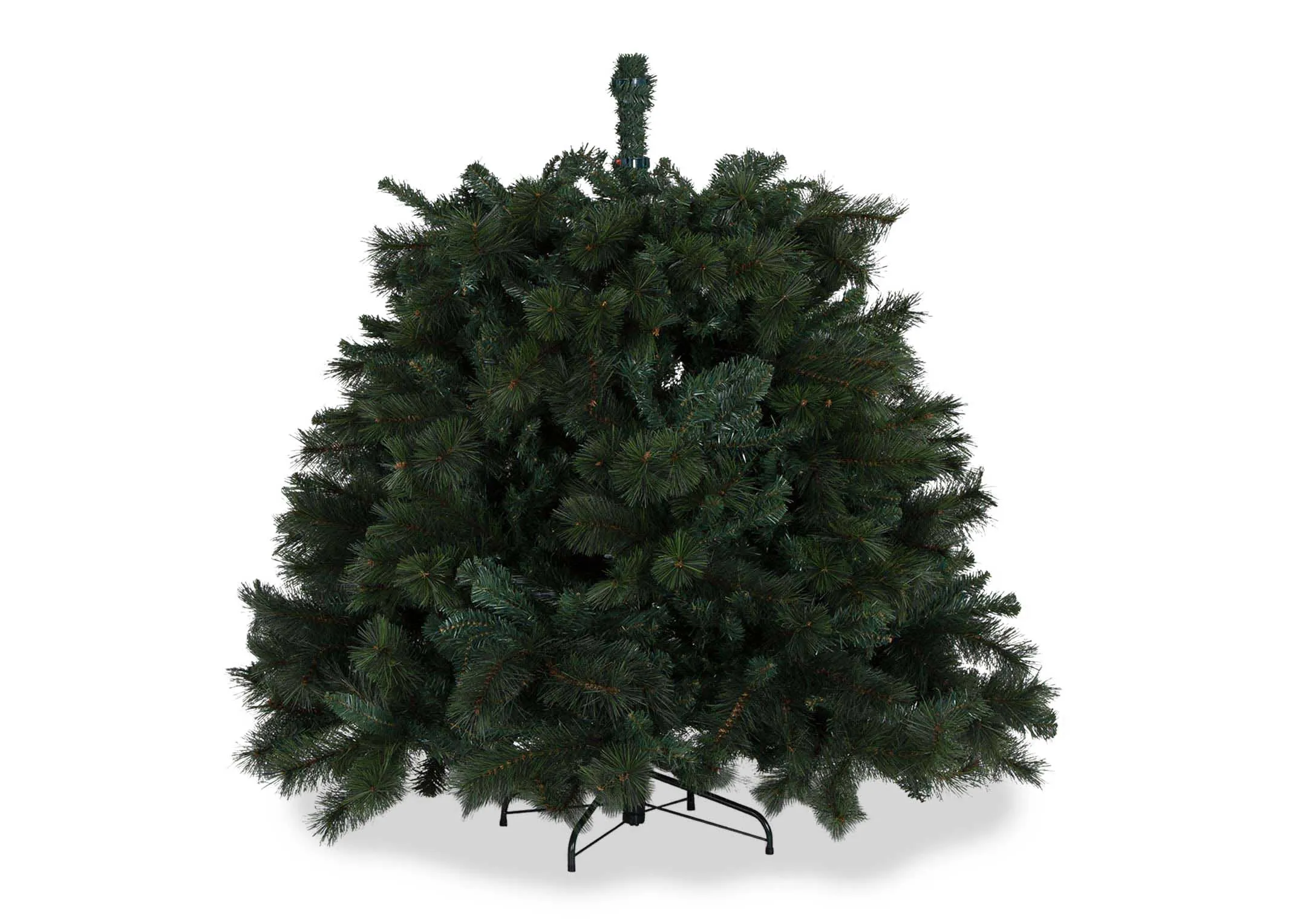 A 10ft mixed pine needle artificial Christmas tree from EZ Living's Sherwood range. Closeup swatch of the branches