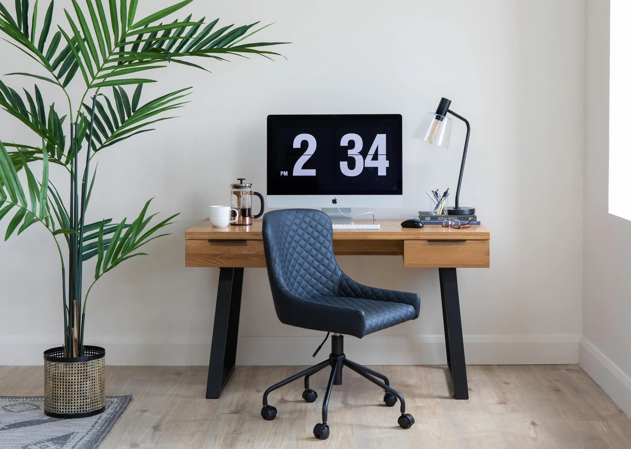 Black Faux Leather Office Chair - Ottowa