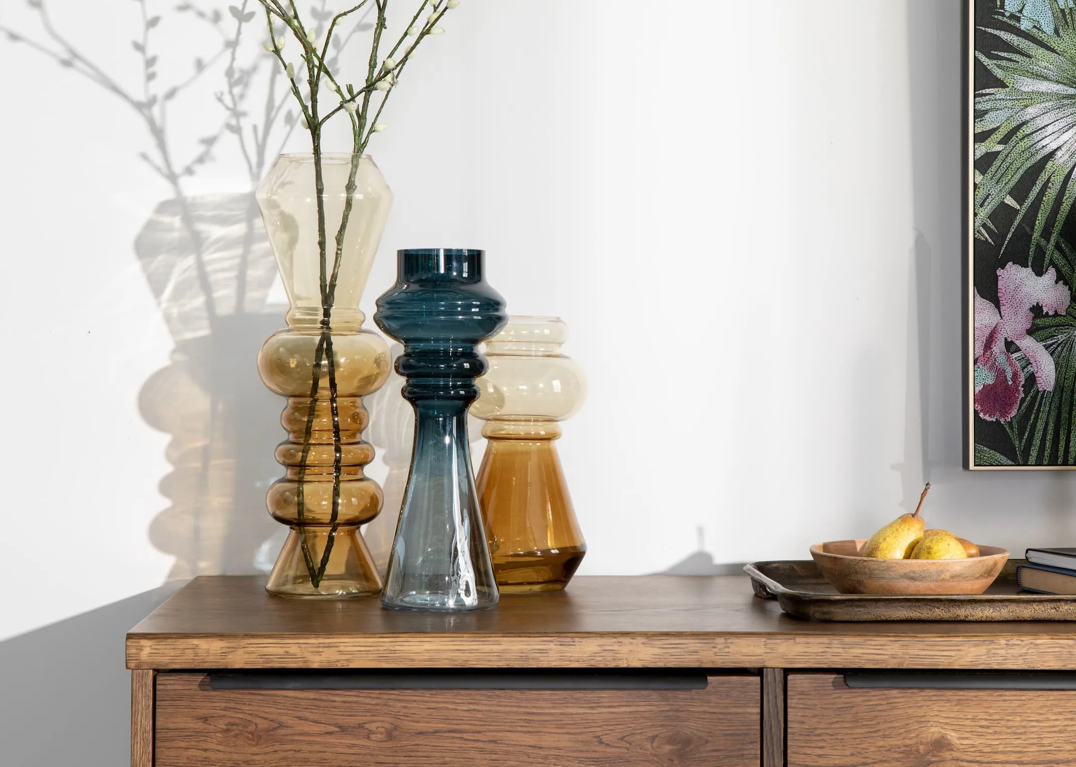 Blue Glass Vase - Lavon