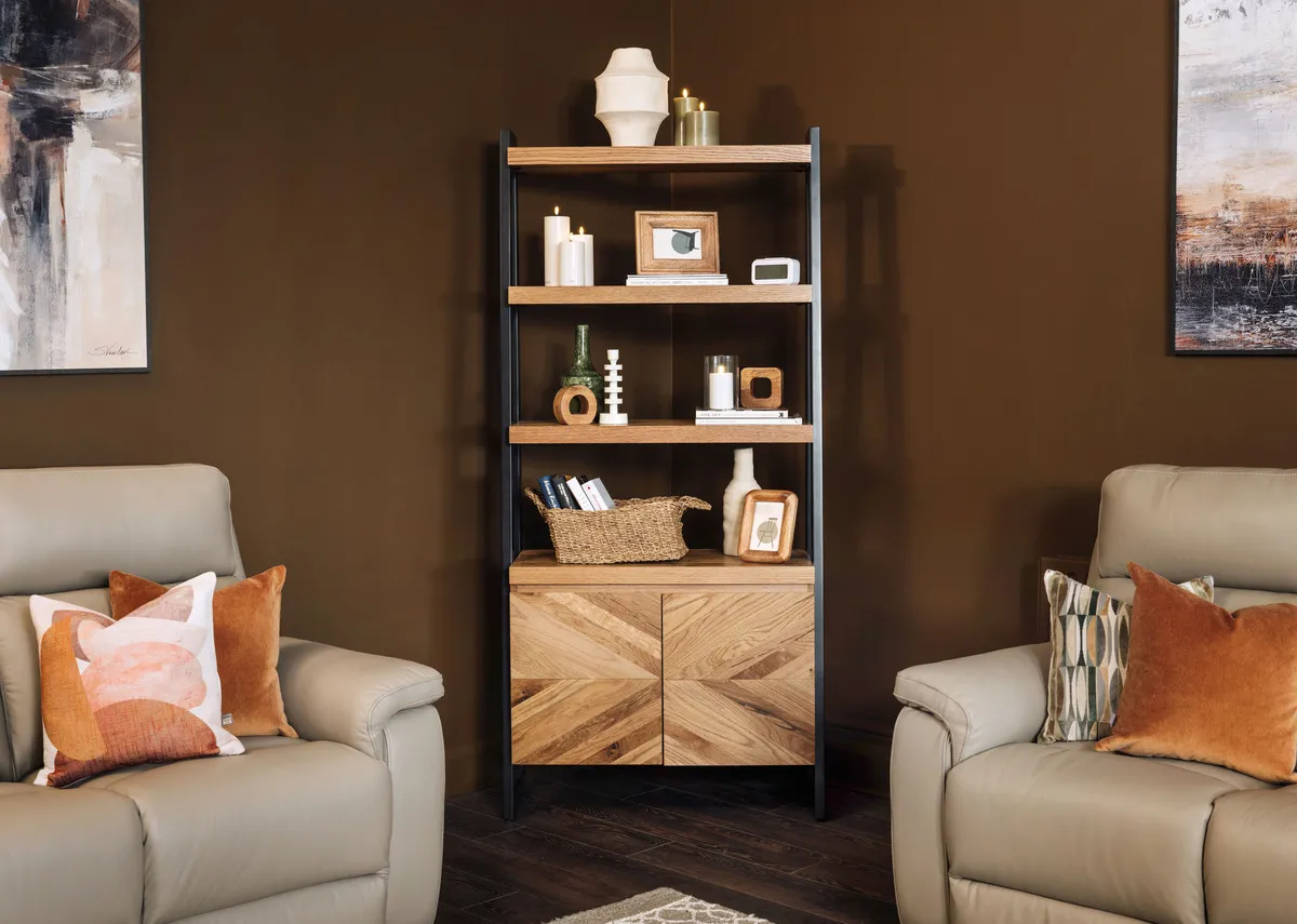 Rustic Oak Display Unit - Ellipse