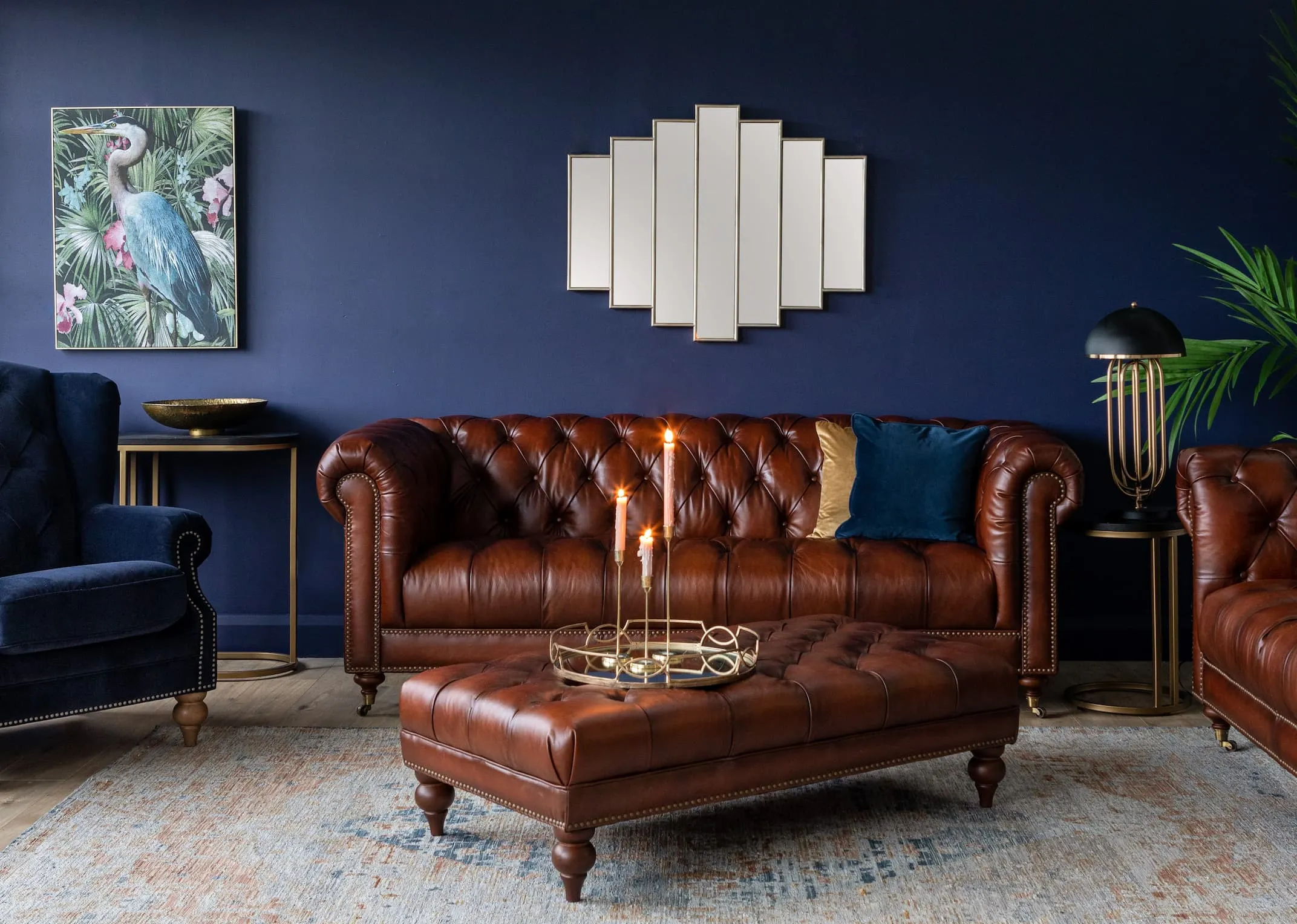 Peach & Grey Print 160cm x 230cm Medium Rug - Maxima