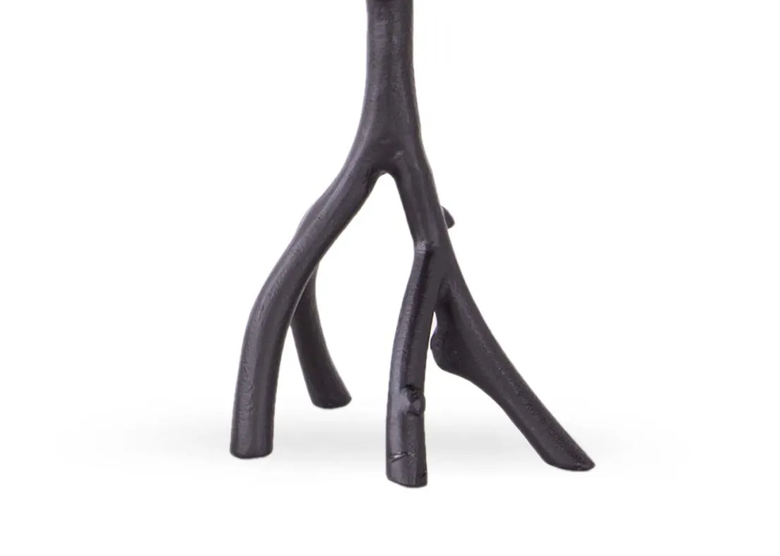 A black twig like small candle holder from EZ Living Furniture's Omar range. 