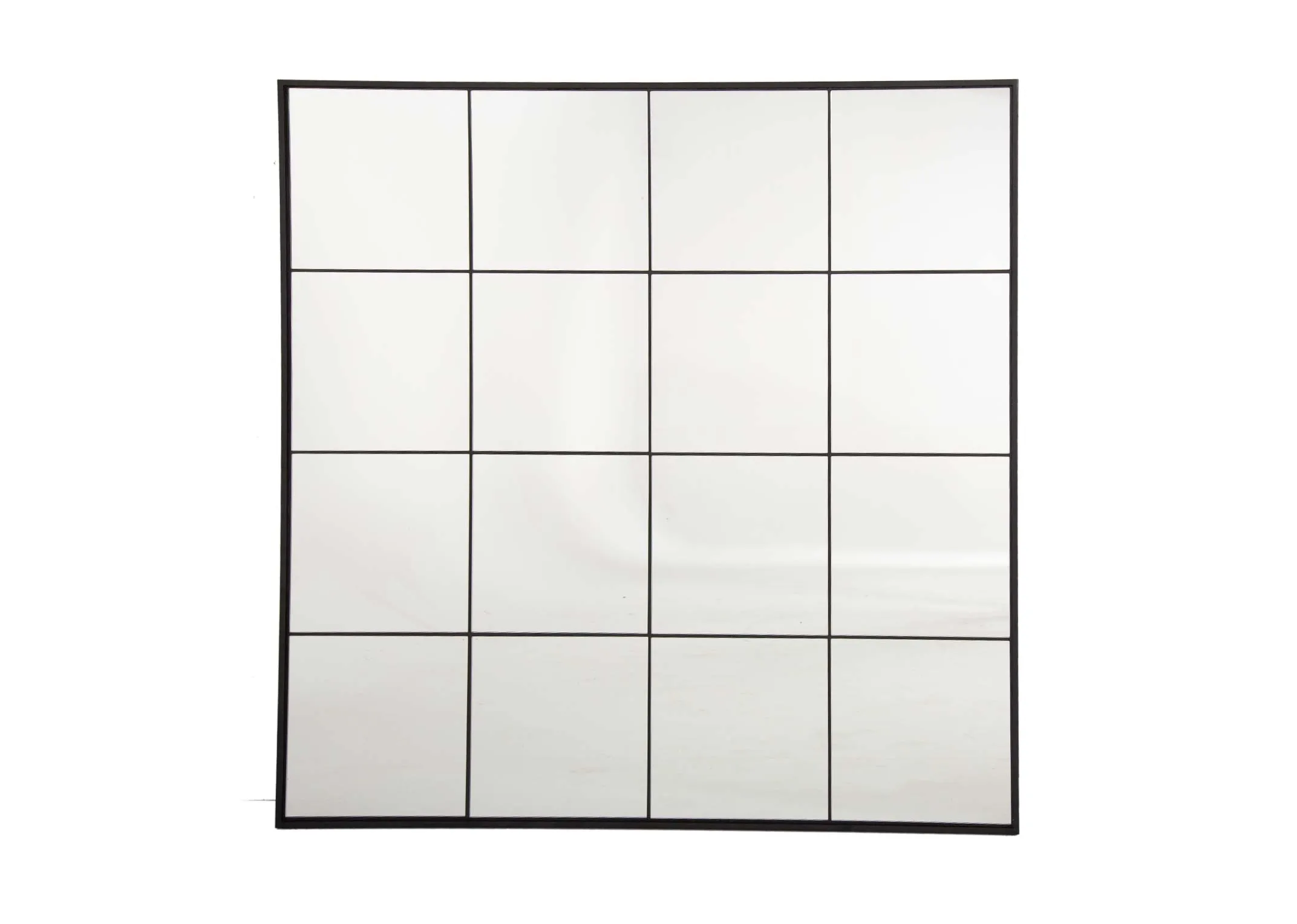 120cm x 120cm Black Frame Window Mirror - Farley