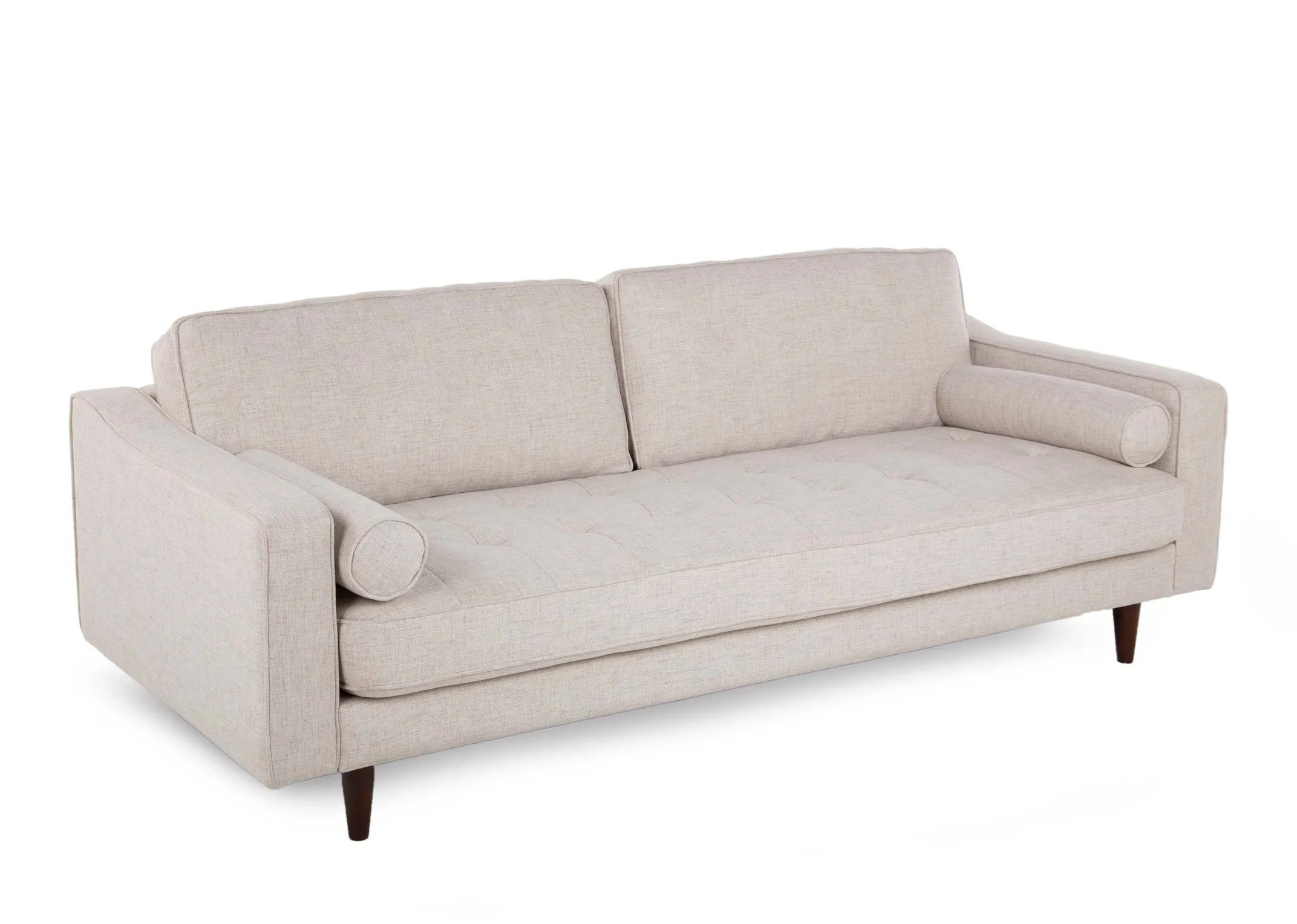 A cream fabric 3 Seater sofa from EZ Living's Genoa range.