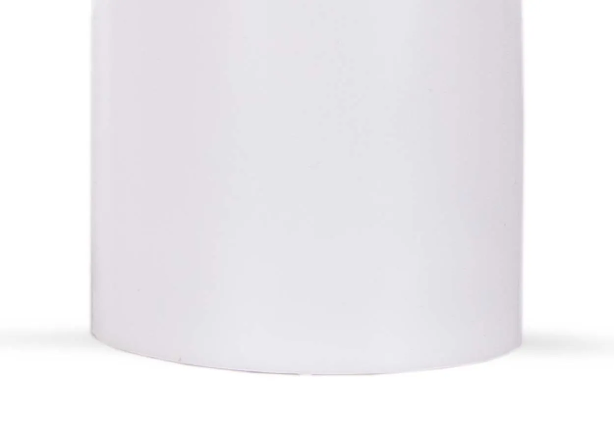 A small led white candle with lifelike flame from EZ Living Furniture's Deluxe Homeart range. Closeup of texture