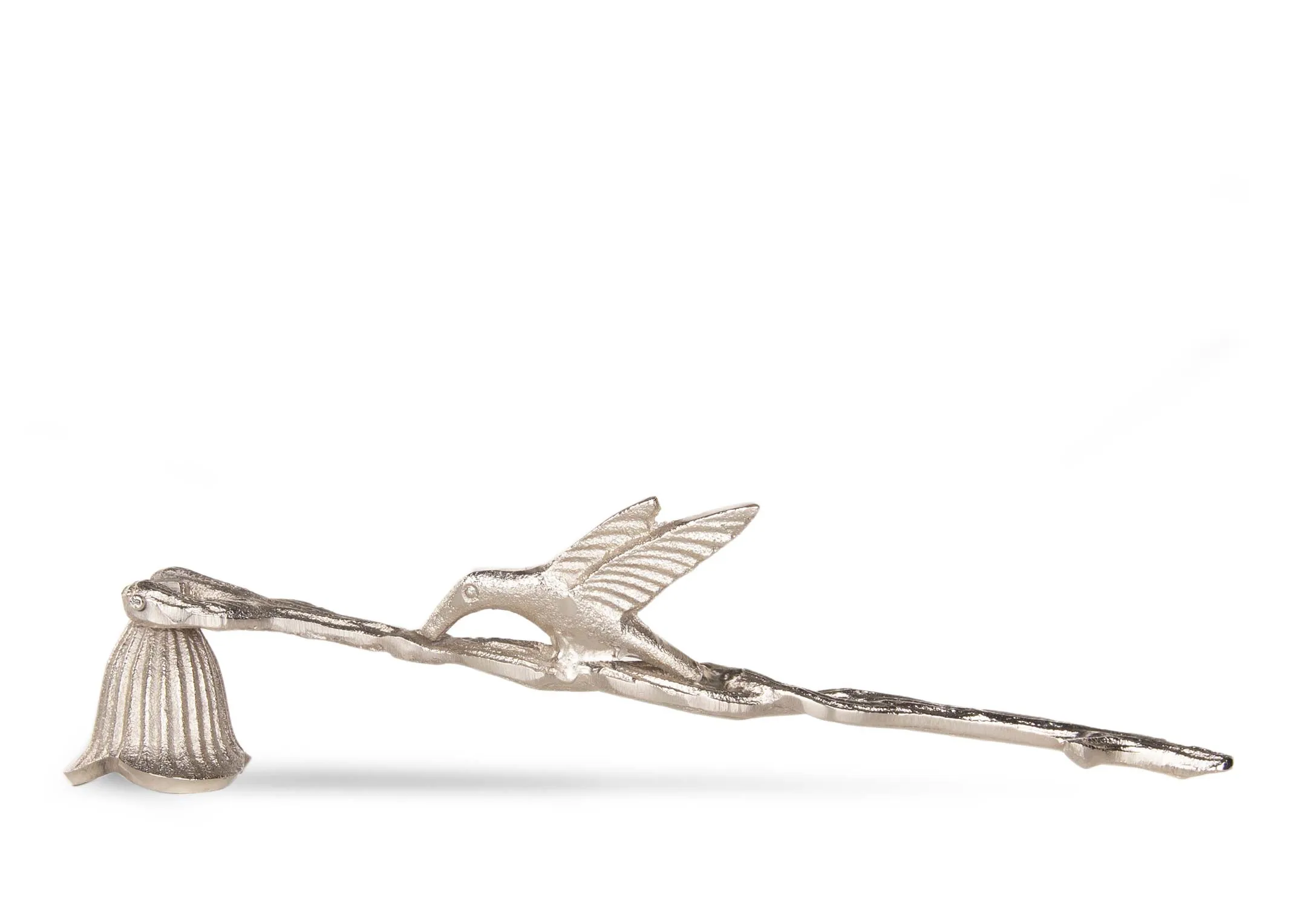 Silver Candle Snuffer with Bird - Christmas Candle Holder