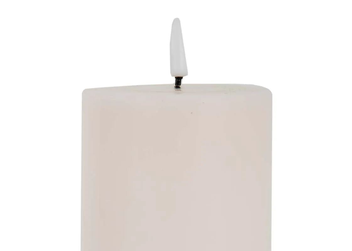 A dimension image of the LED Cream Candle with 7.5cm x 12.5cm