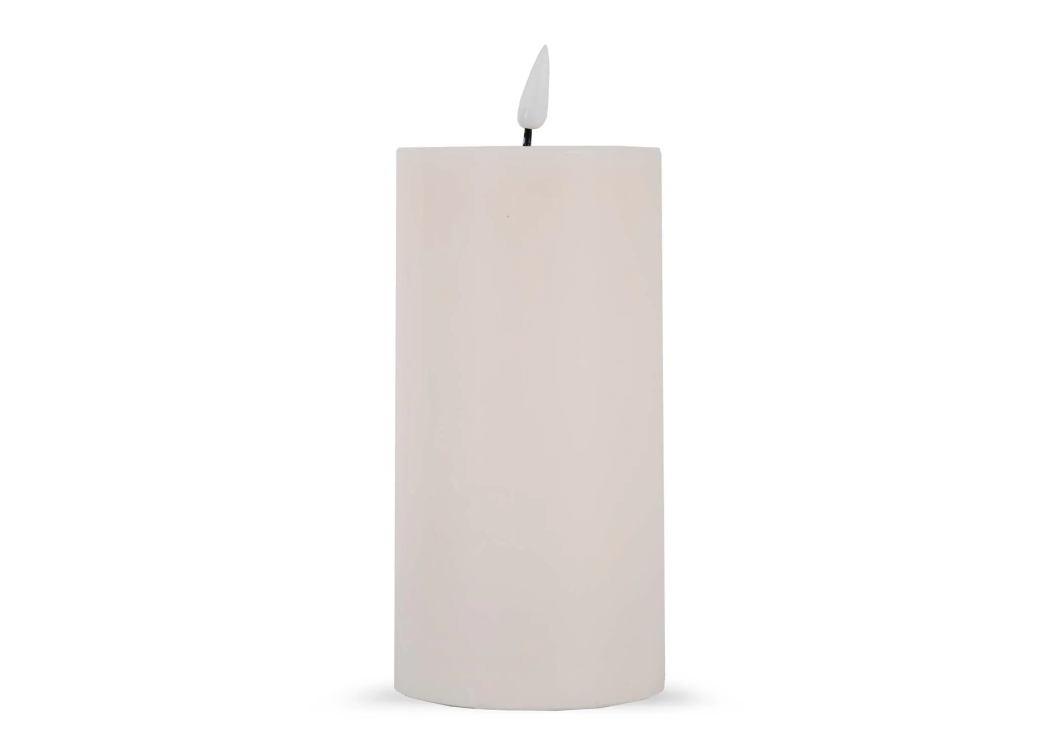 A dimension image of the LED Cream Candle with 7.5cm x 15cm