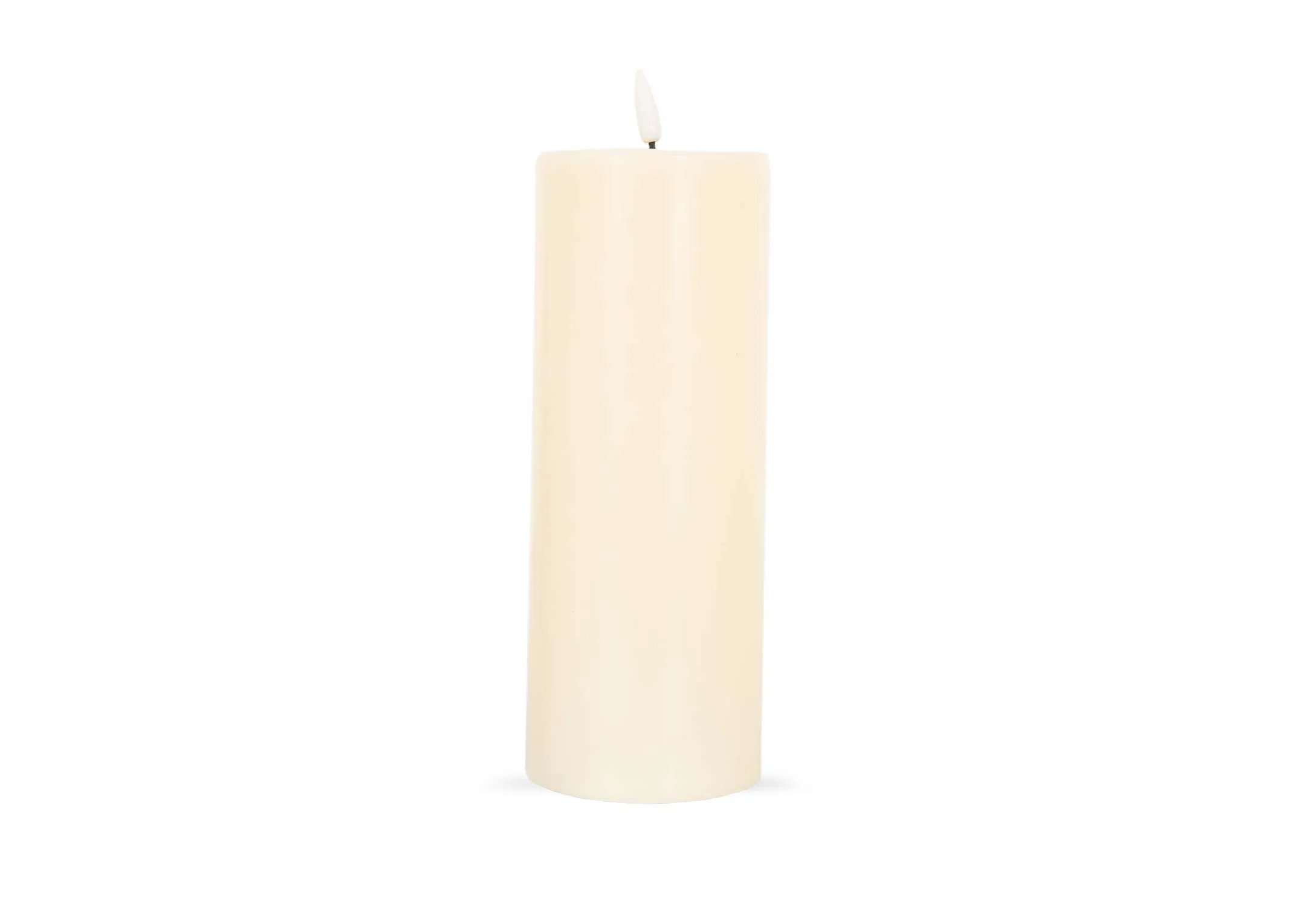 A dimension image of the LED Cream Candle with 7.5cm x 20cm