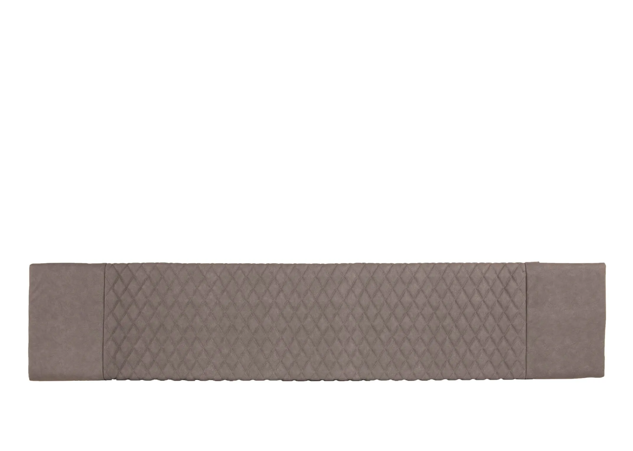 A grey pu fabric seat pad from EZ Livings Lucca range. Front view of cushion quilt texture in centre of seat