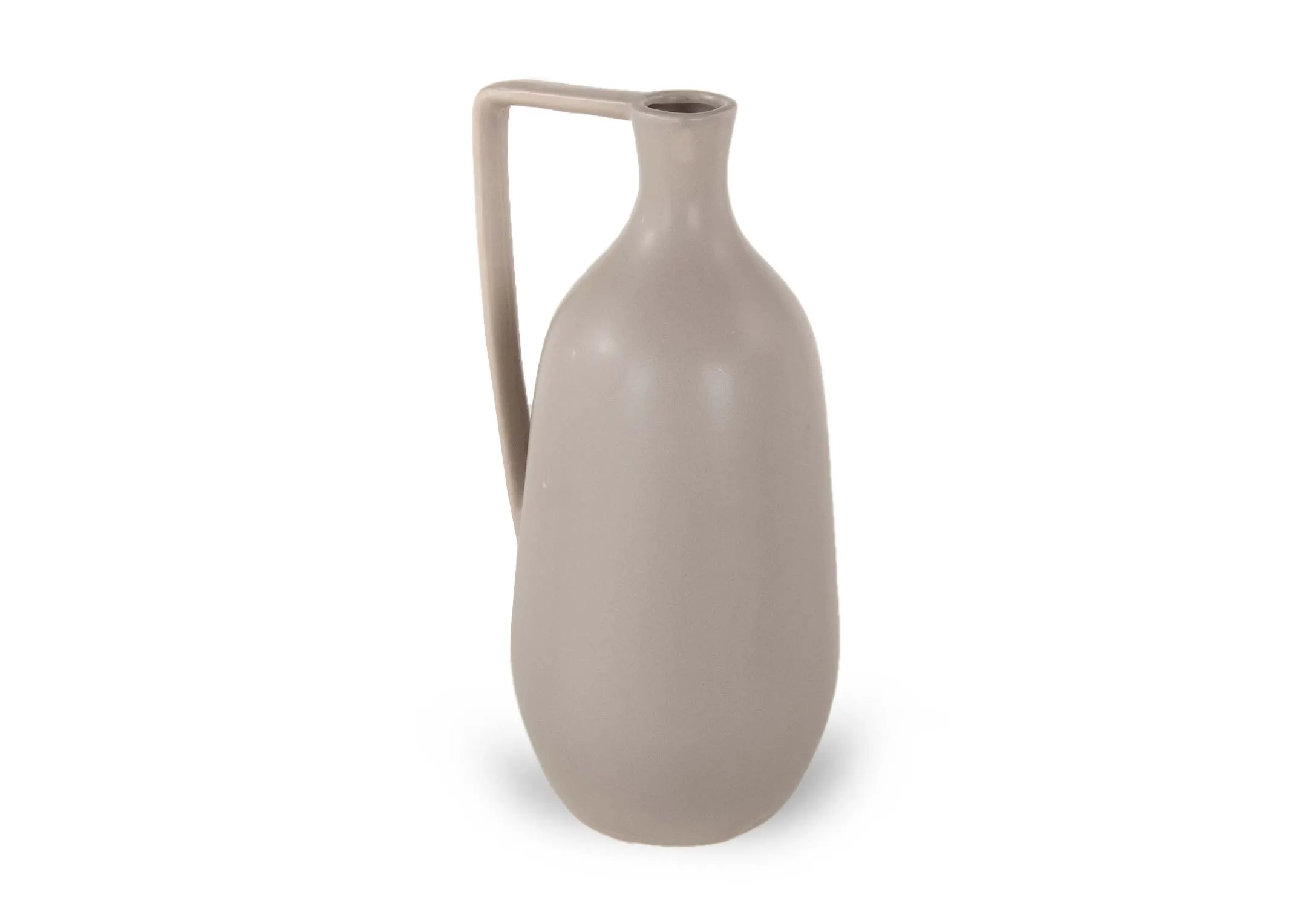 A dimension image of the Valentina taupe vase with 19.5cm (Width) x 36.5cm (Height)