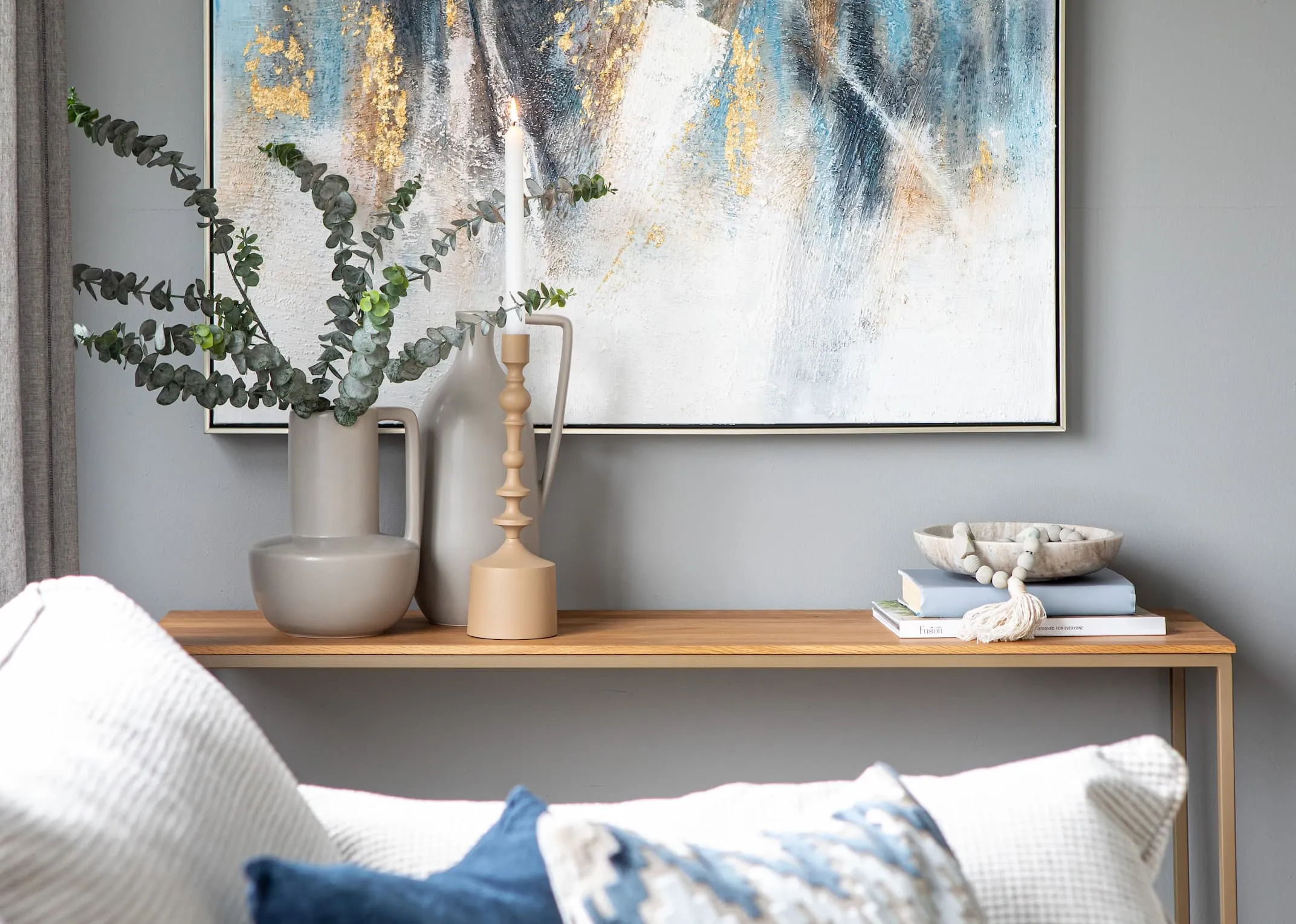 Taupe Vase - Valentina