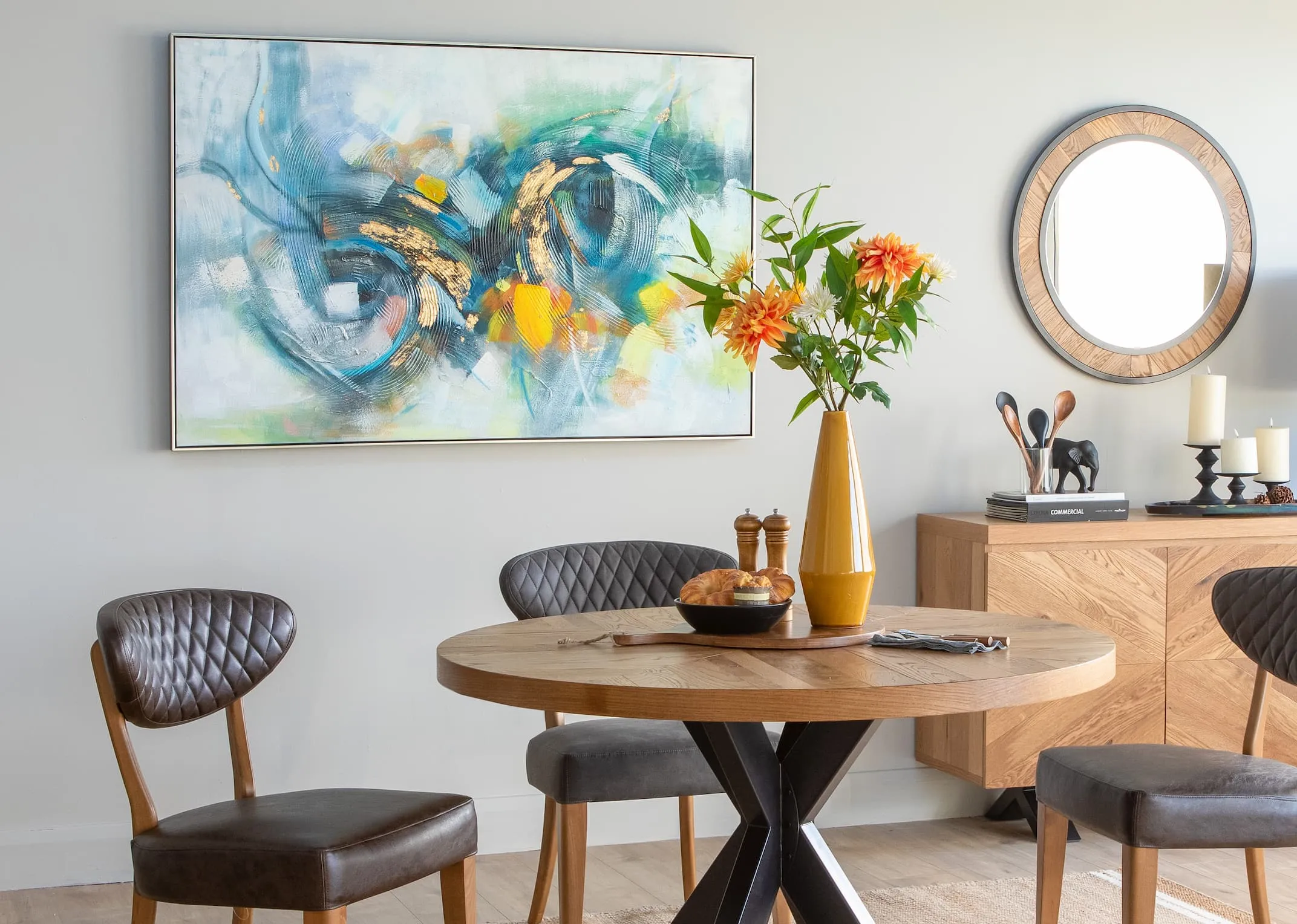 A dimension image of the Infusion Framed print with 150cm x 100cm