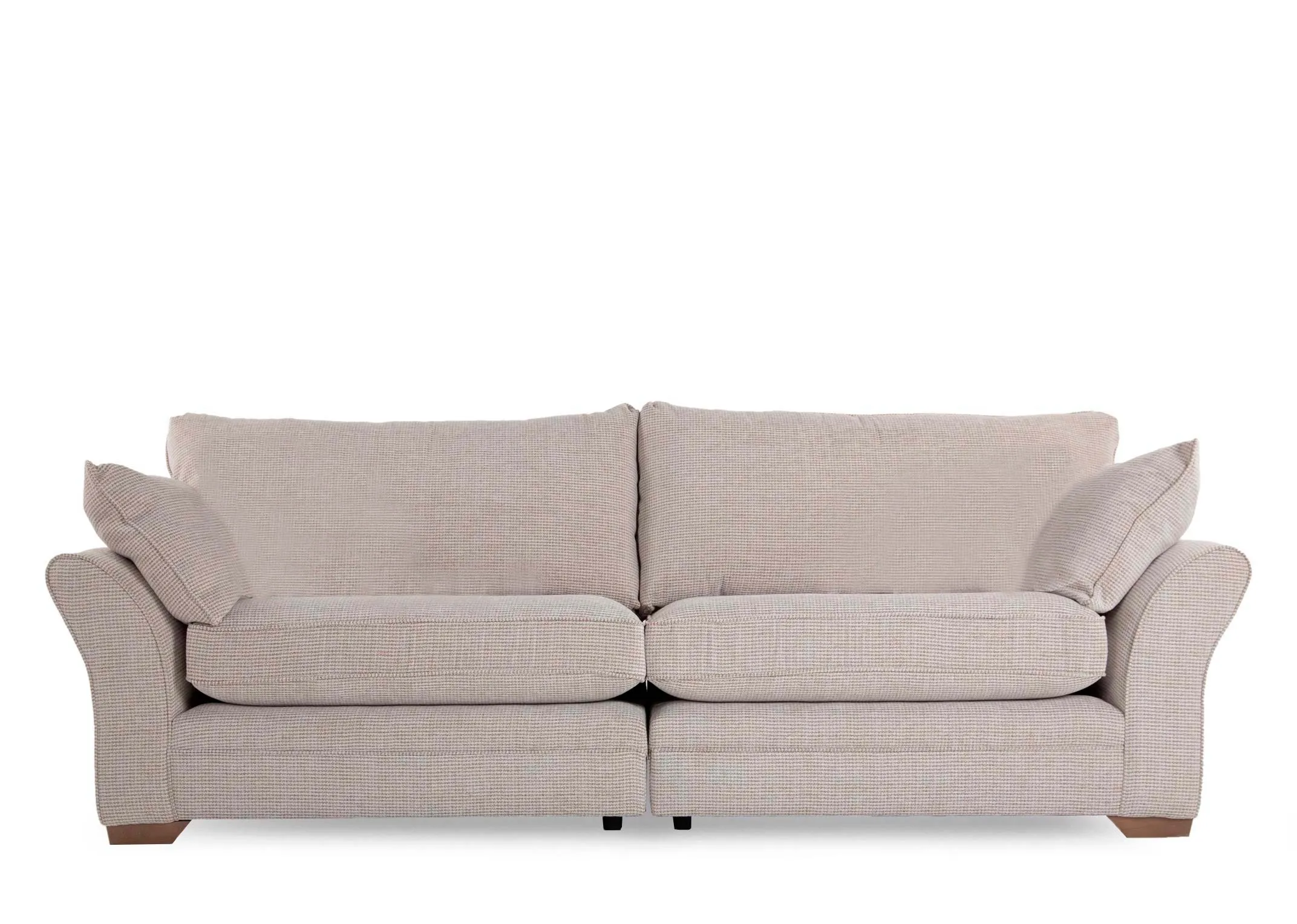A dimension image of the Strata Beige 3 Seater sofa with 210cm (Width) x 91cm (Depth) x 92cm (Height) x 48cm (SH)