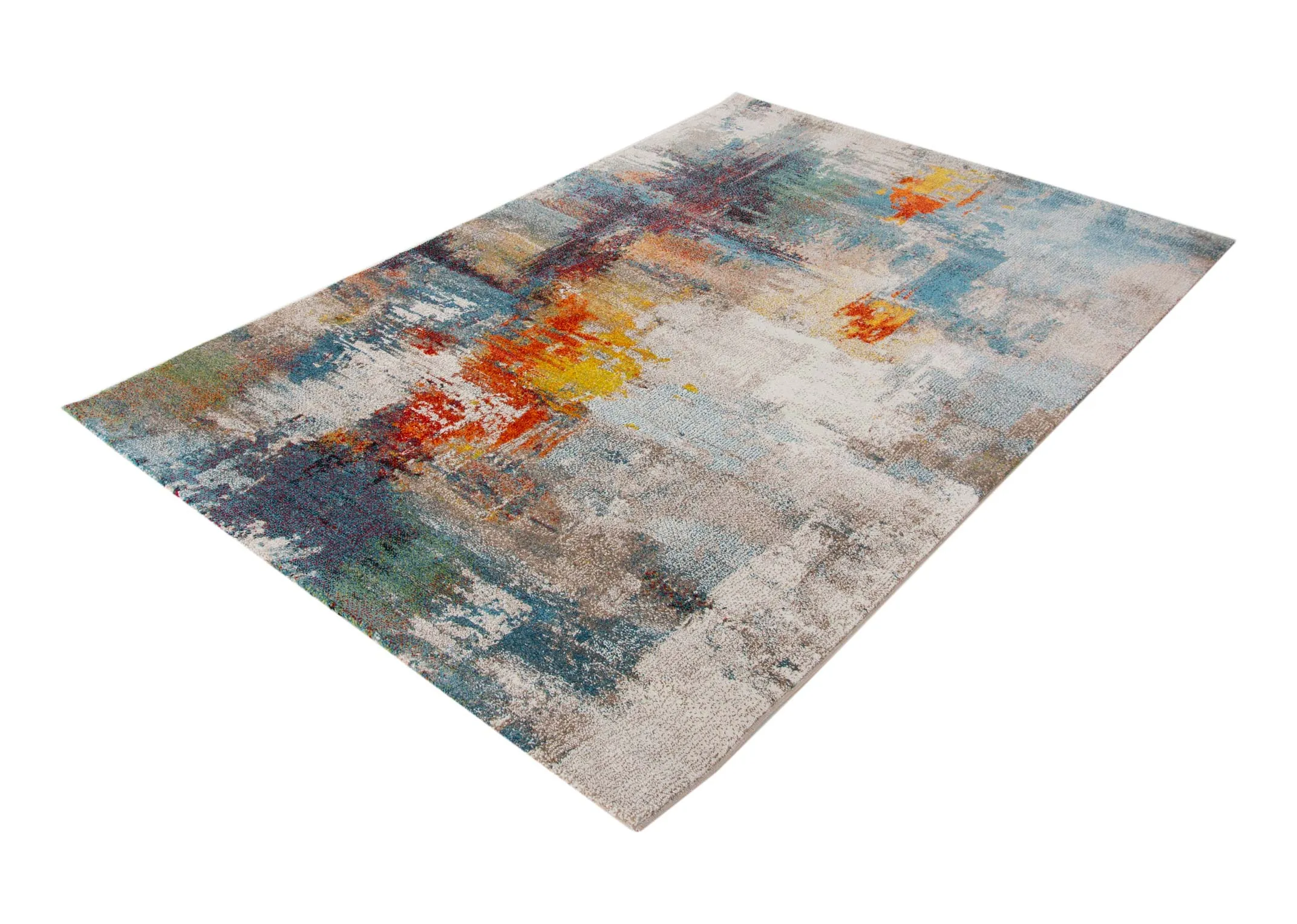 A vibrant rug with yellow