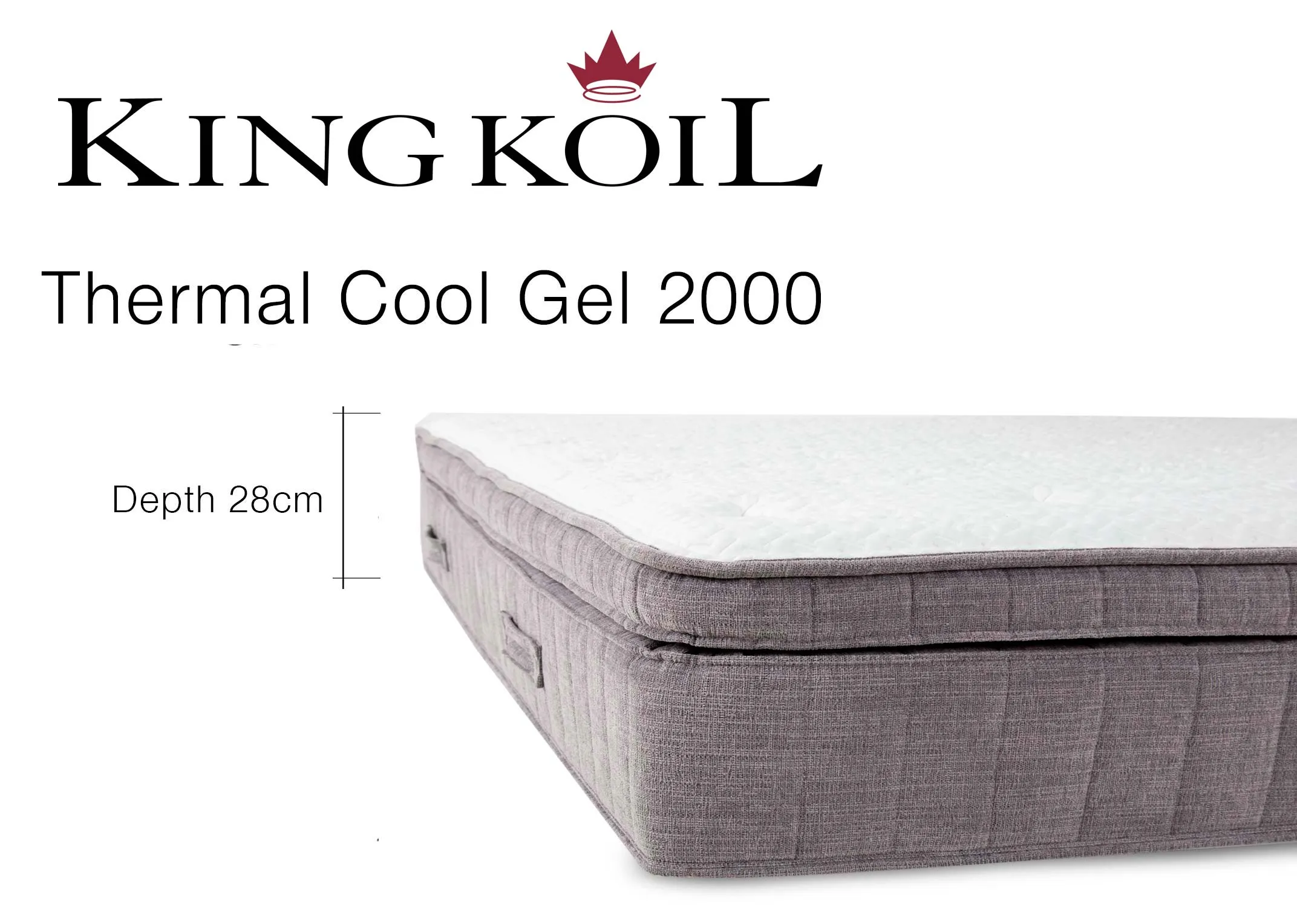 A pocket sprung mattress from EZ Living Furniture's Therma Cool 2000 range shows 28cm (Depth)