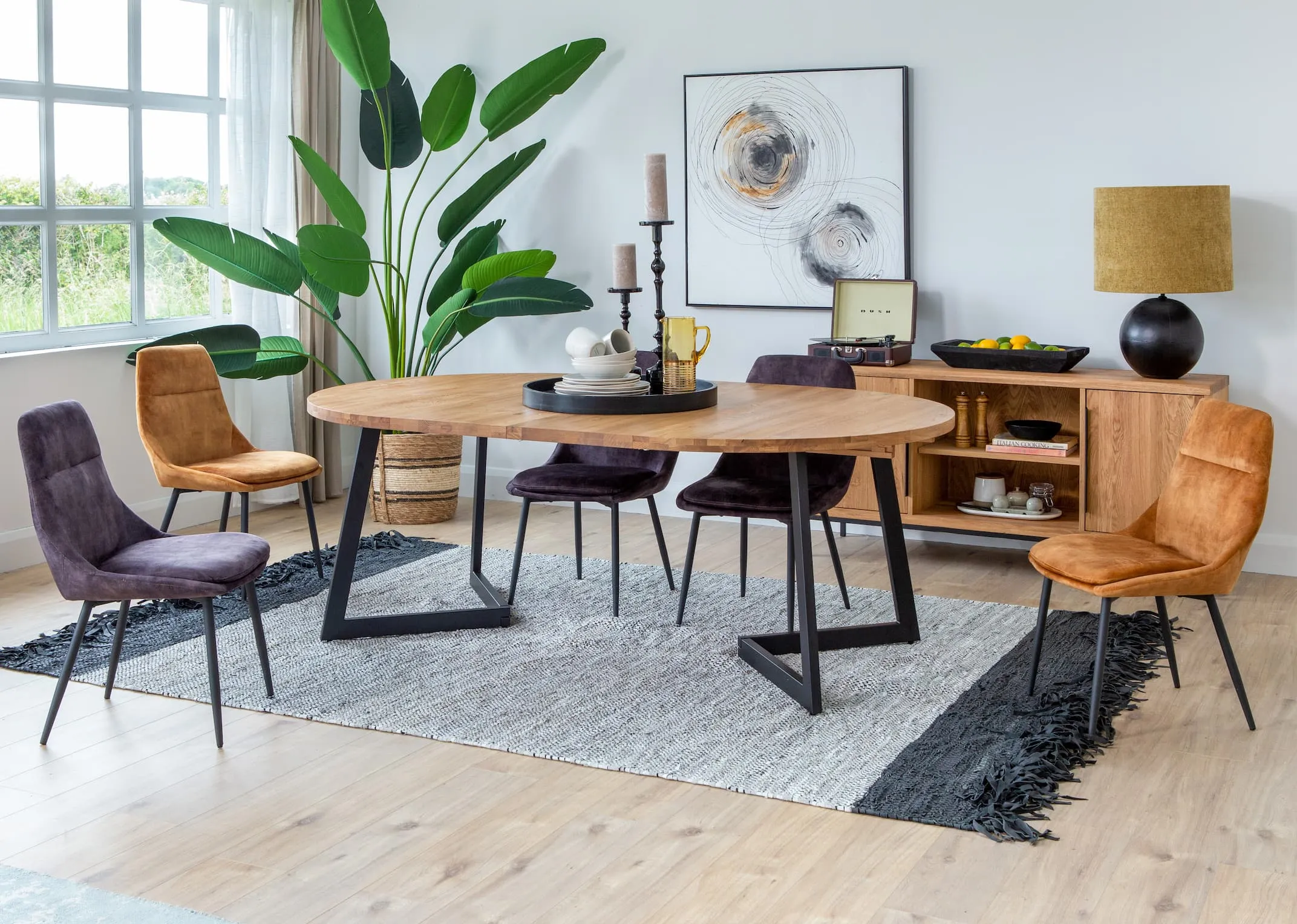 130cm-210cm Oak Extendable Oval Dining Table - Renvyle