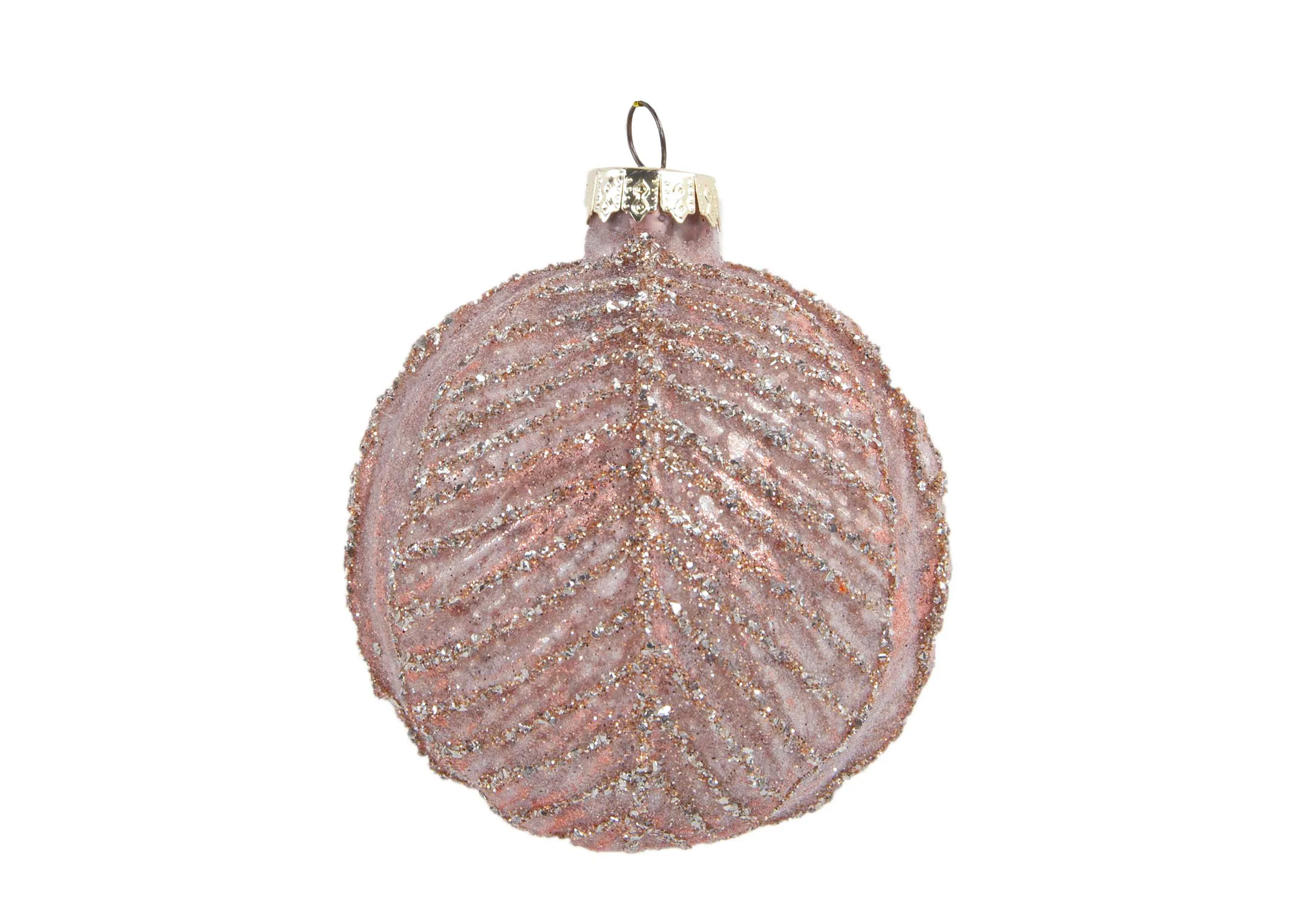 A large pink bauble with sparkling detail from EZ Livings Christmas range.