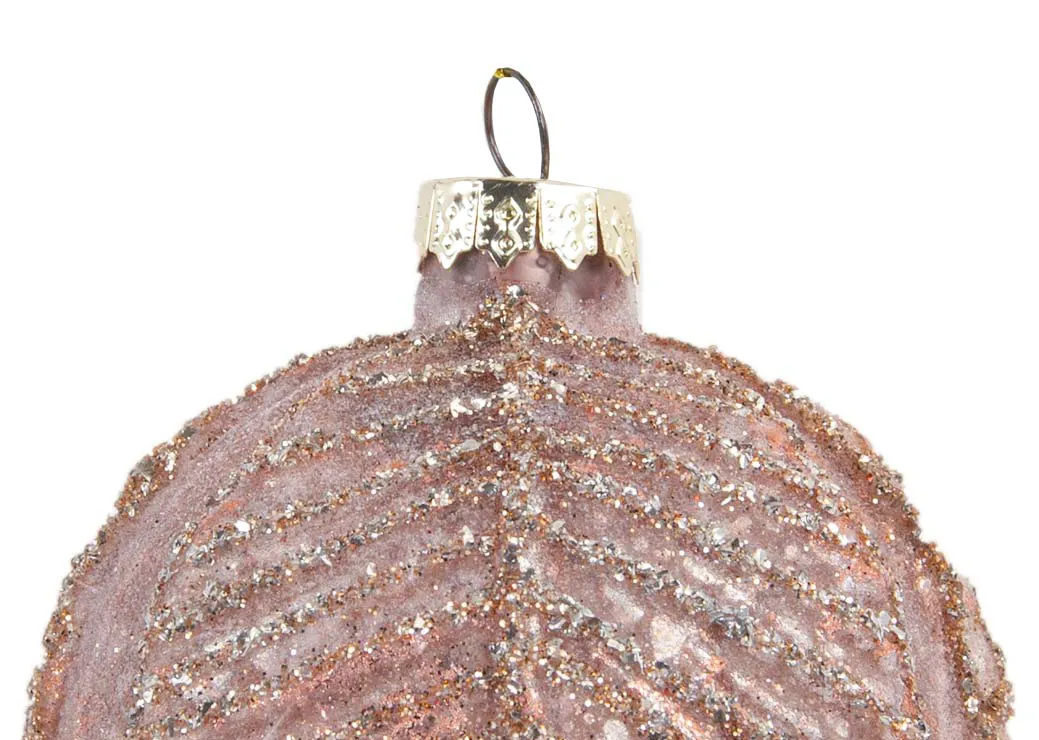 A large pink bauble with sparkling detail from EZ Livings Christmas range.