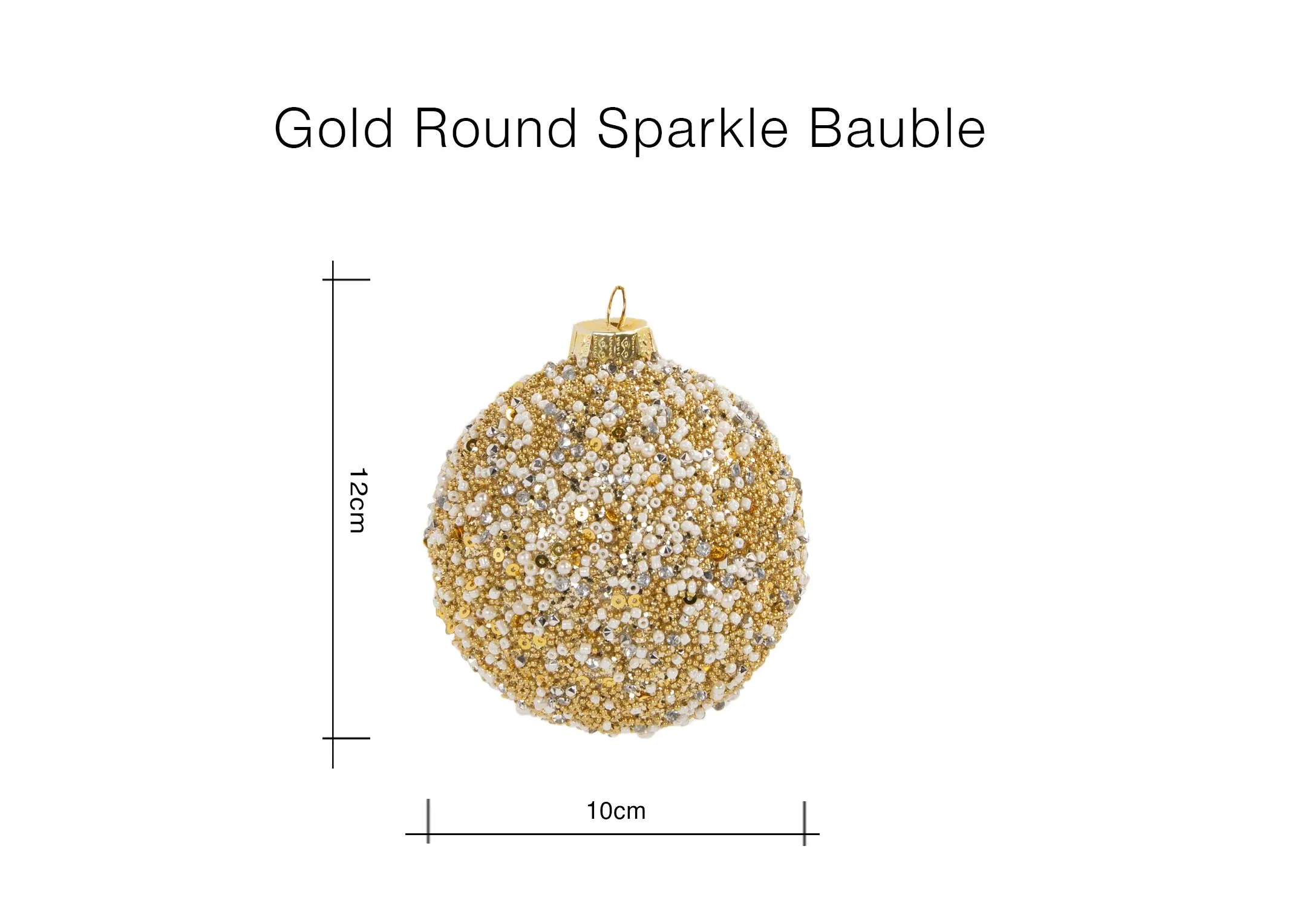 A lifestyle image of the Gold Round sparkle on a Christams tree from EZ Living Furniture.