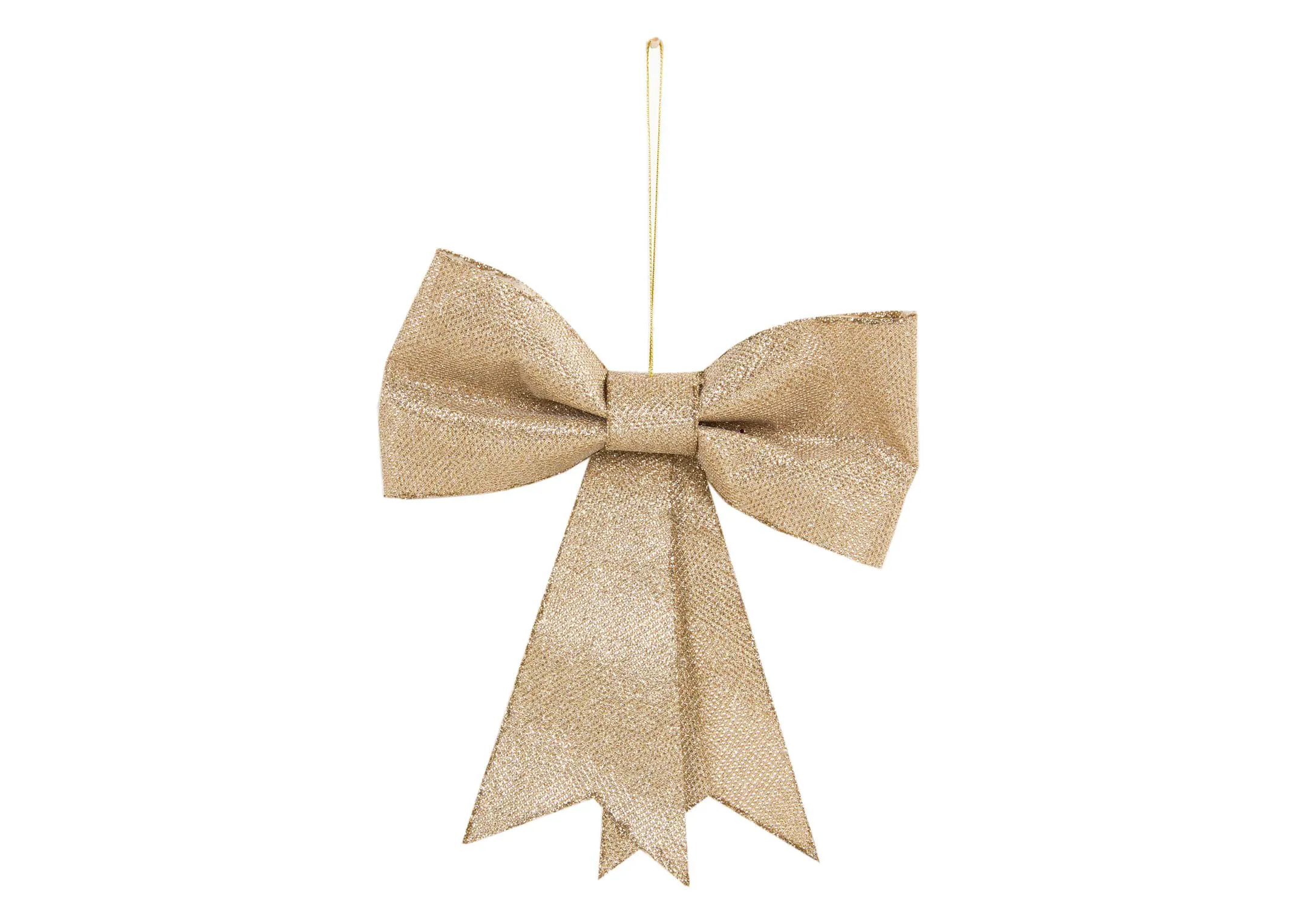 20cm Champagne Bow - Christmas Decoration