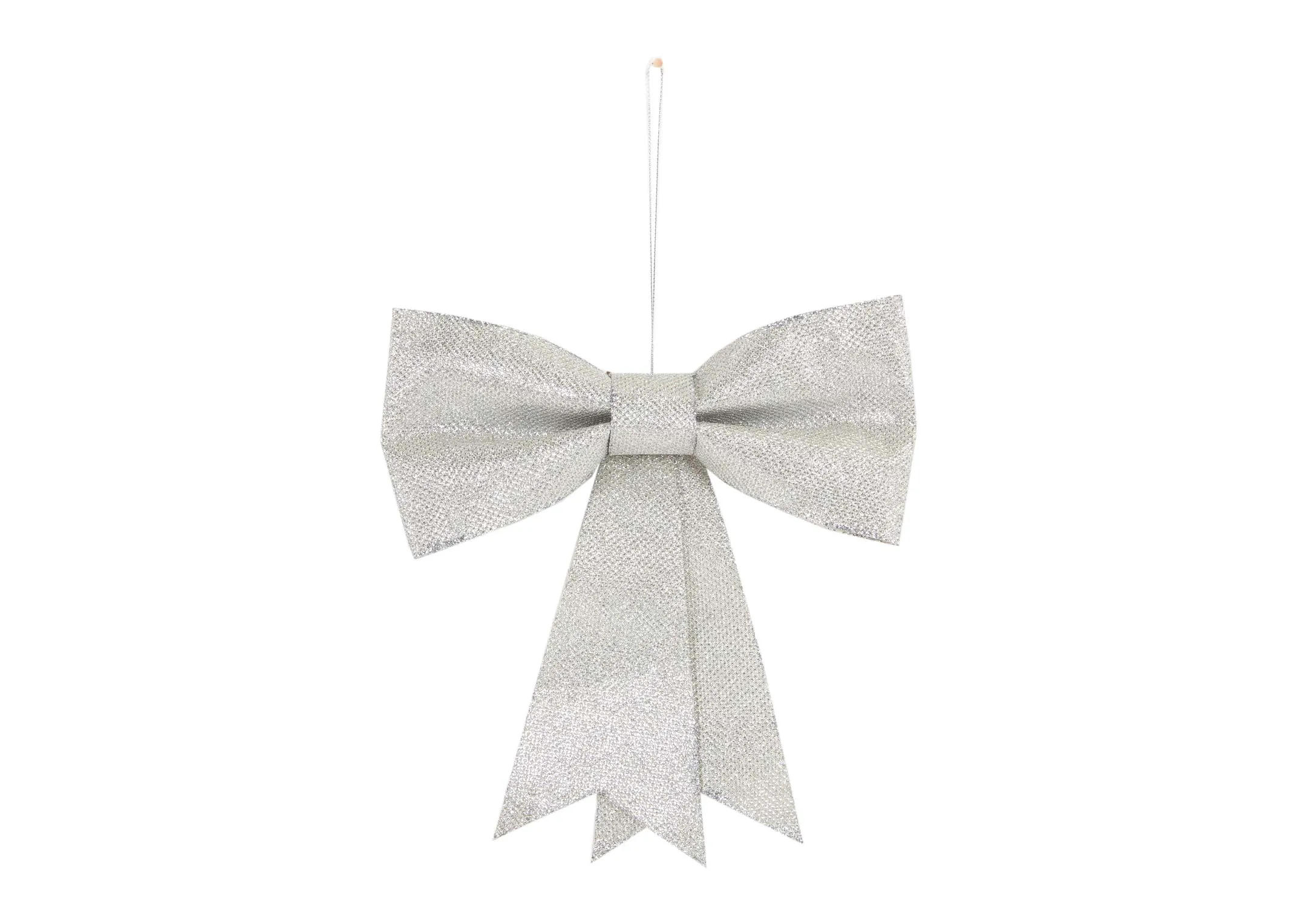 26cm Silver Bow - Christmas Decoration