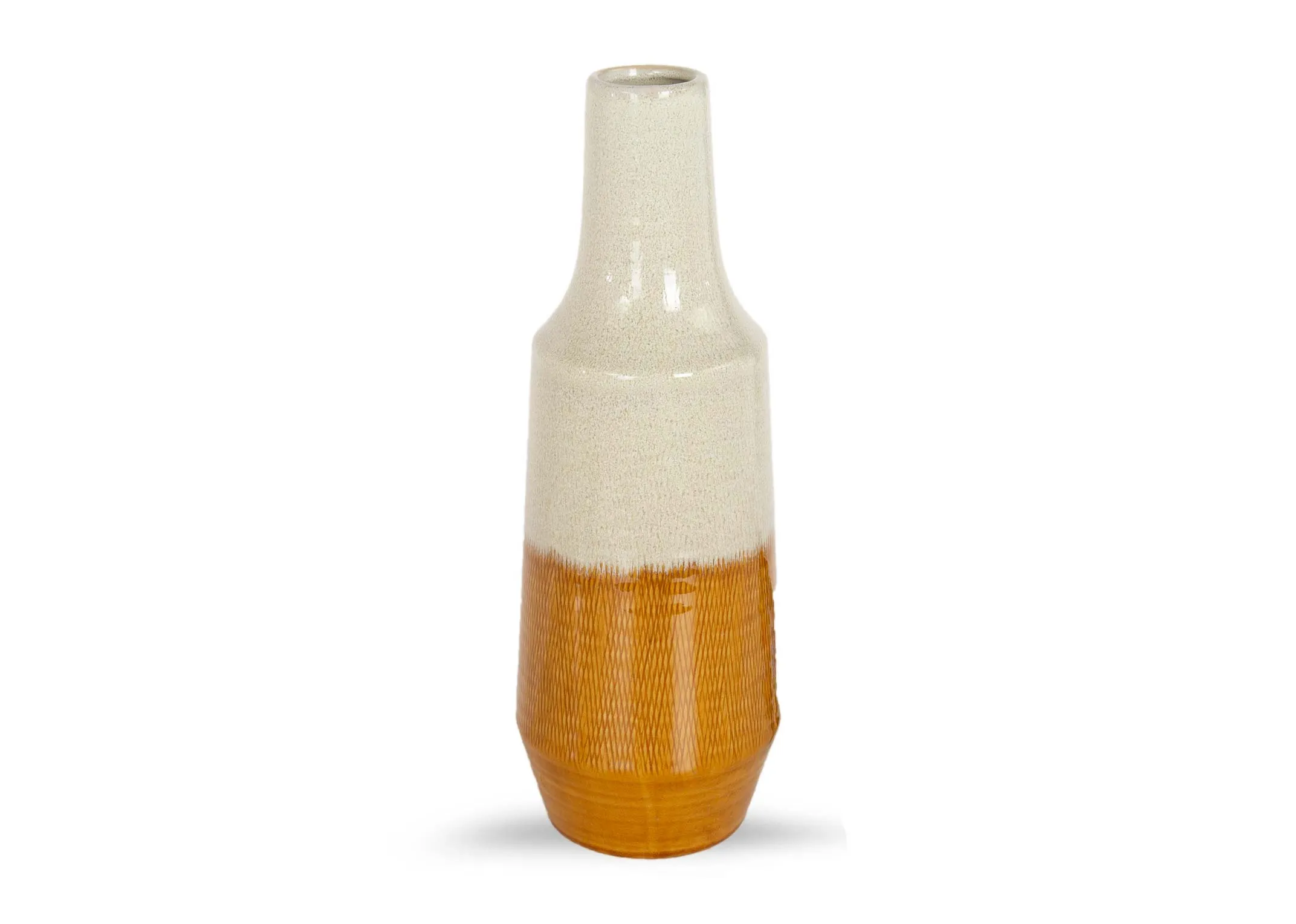 Large Cream & Yellow Vase - Frasca