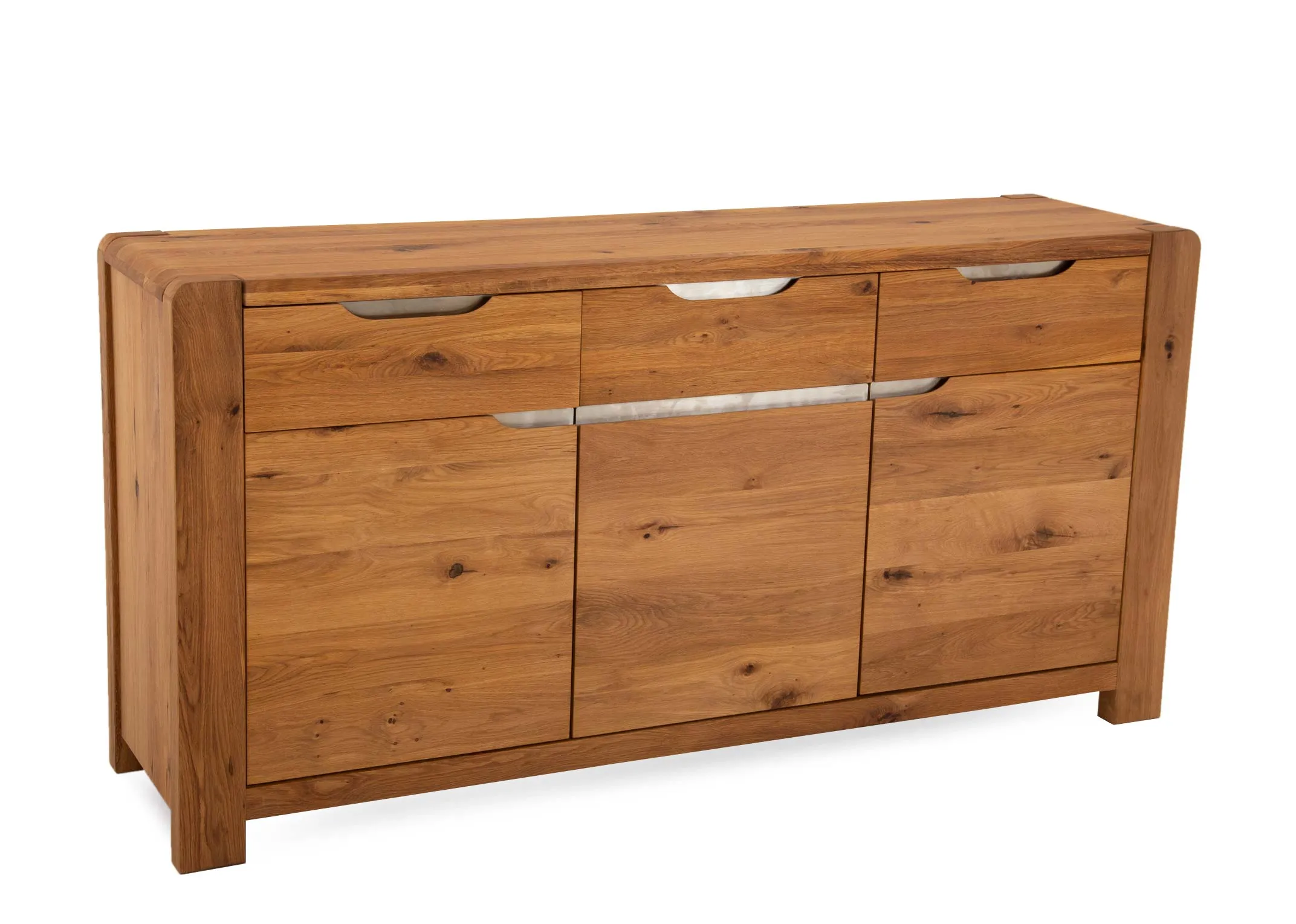 3 Door 3 Drawer Wild Oak Sideboard - Como