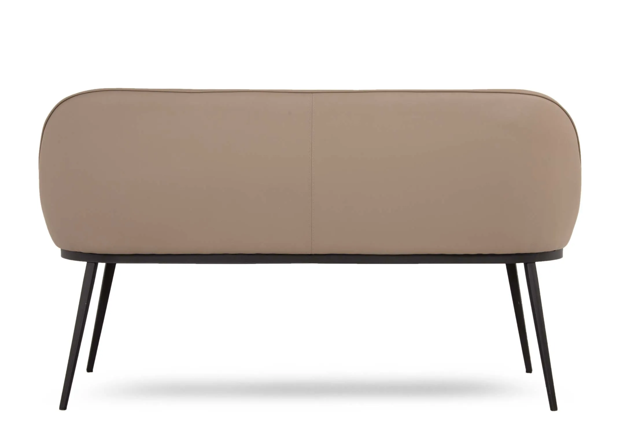 A dimension image of the Gain taupe sofa bench with 140cm x 60cm x 82cm H