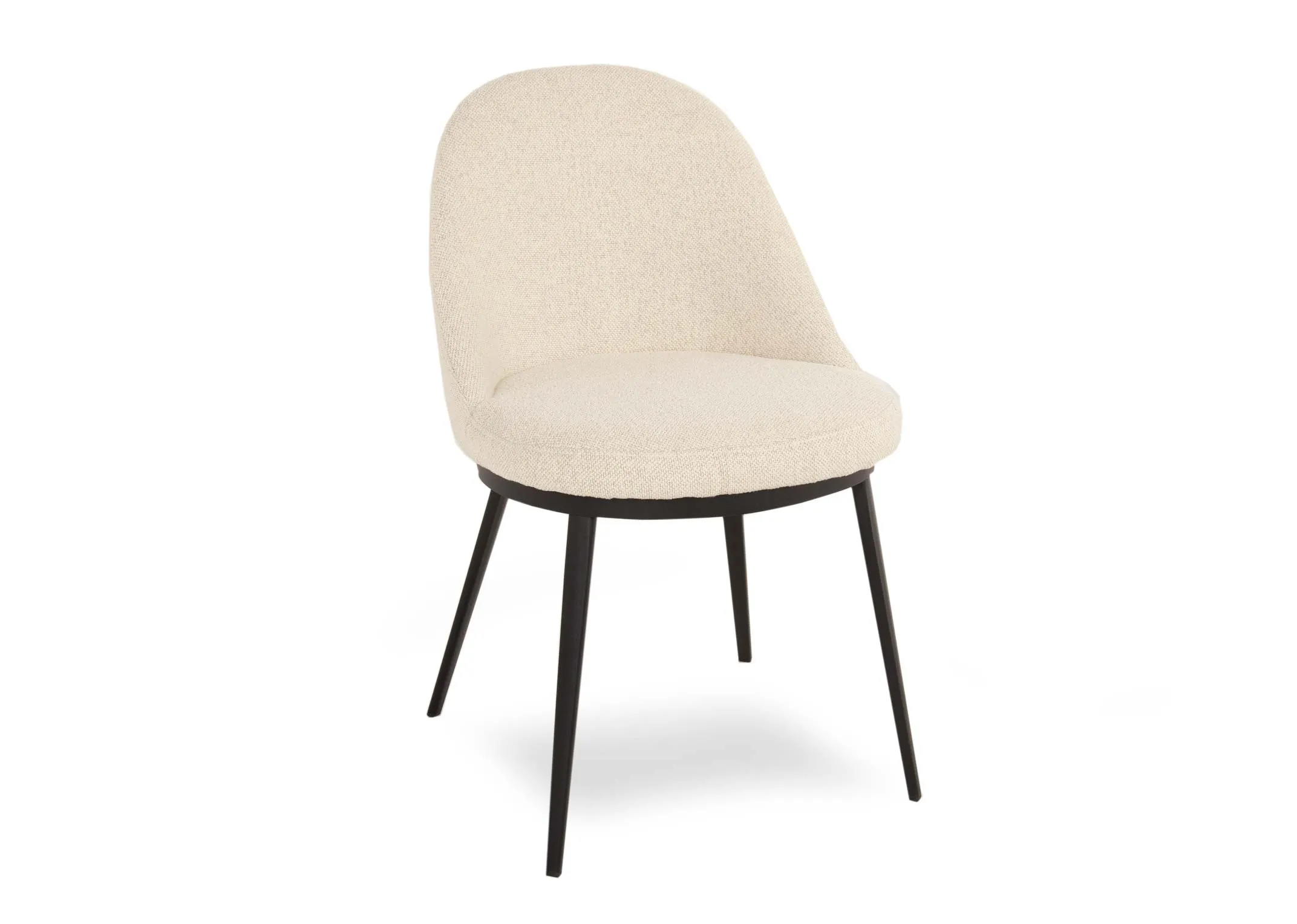 Off White Boucle Dining Chair - Gain