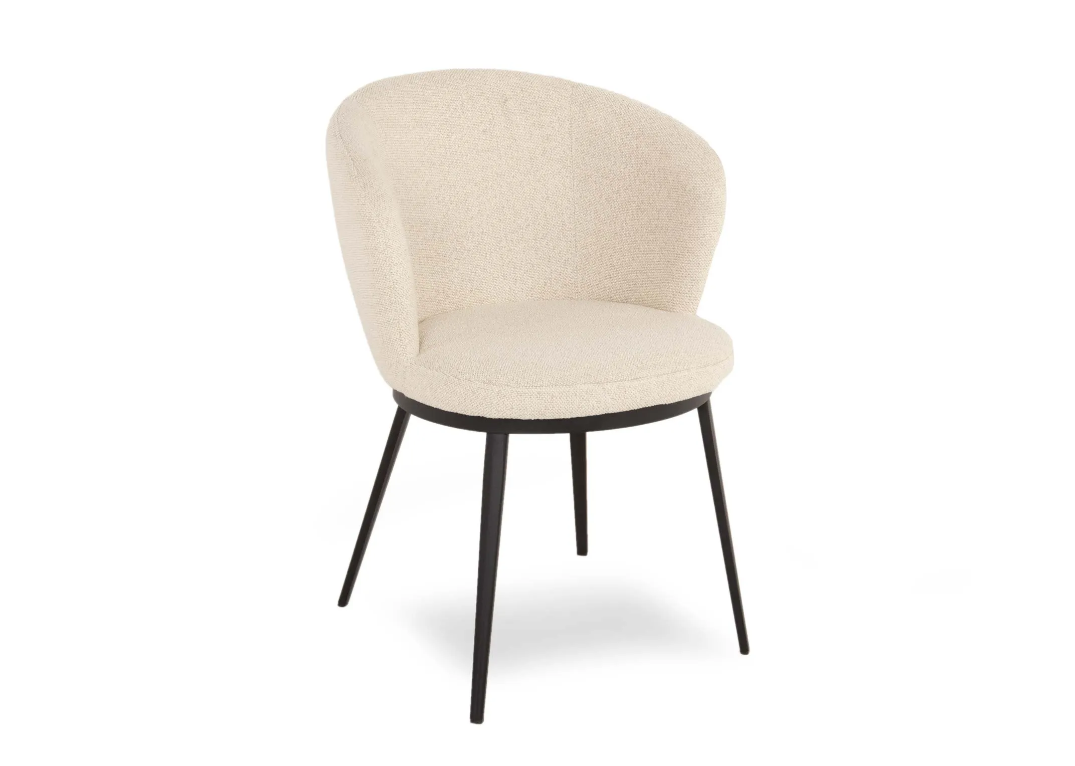 Off White Boucle Carver Chair - Gain