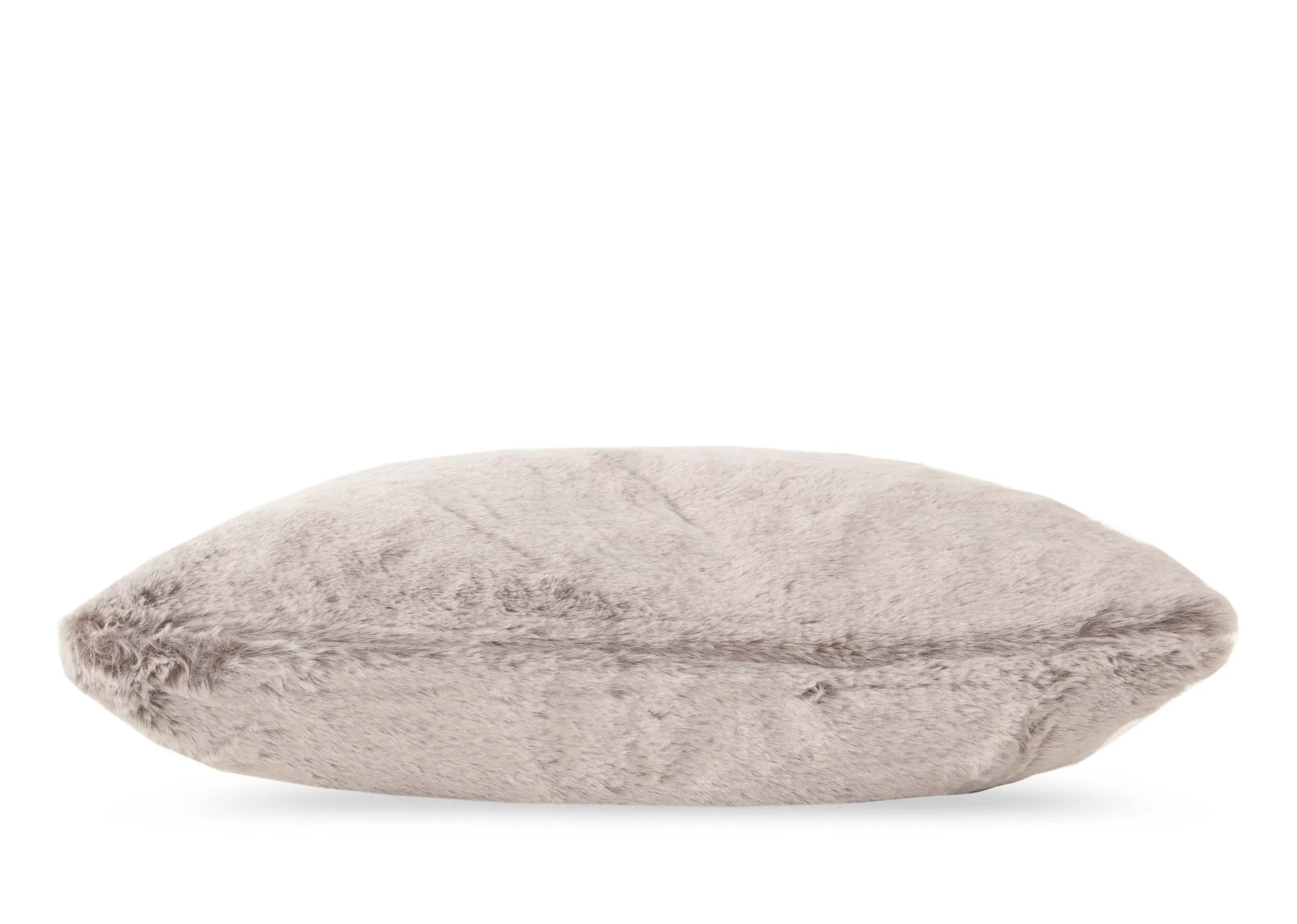 A dimension image of the Grey Tipped Faux fur cushion with 43cm x 43cm