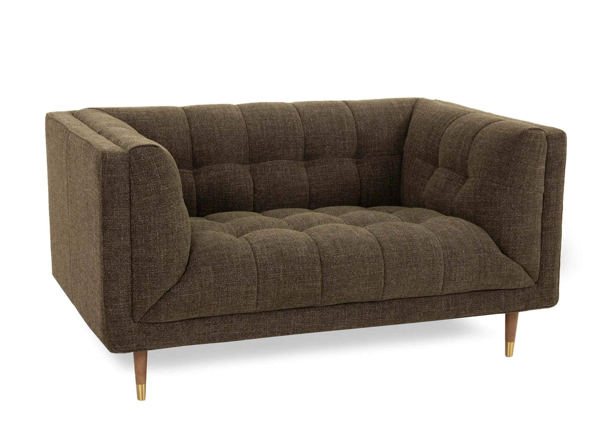 2 Seater Green Fabric Sofa - Grace
