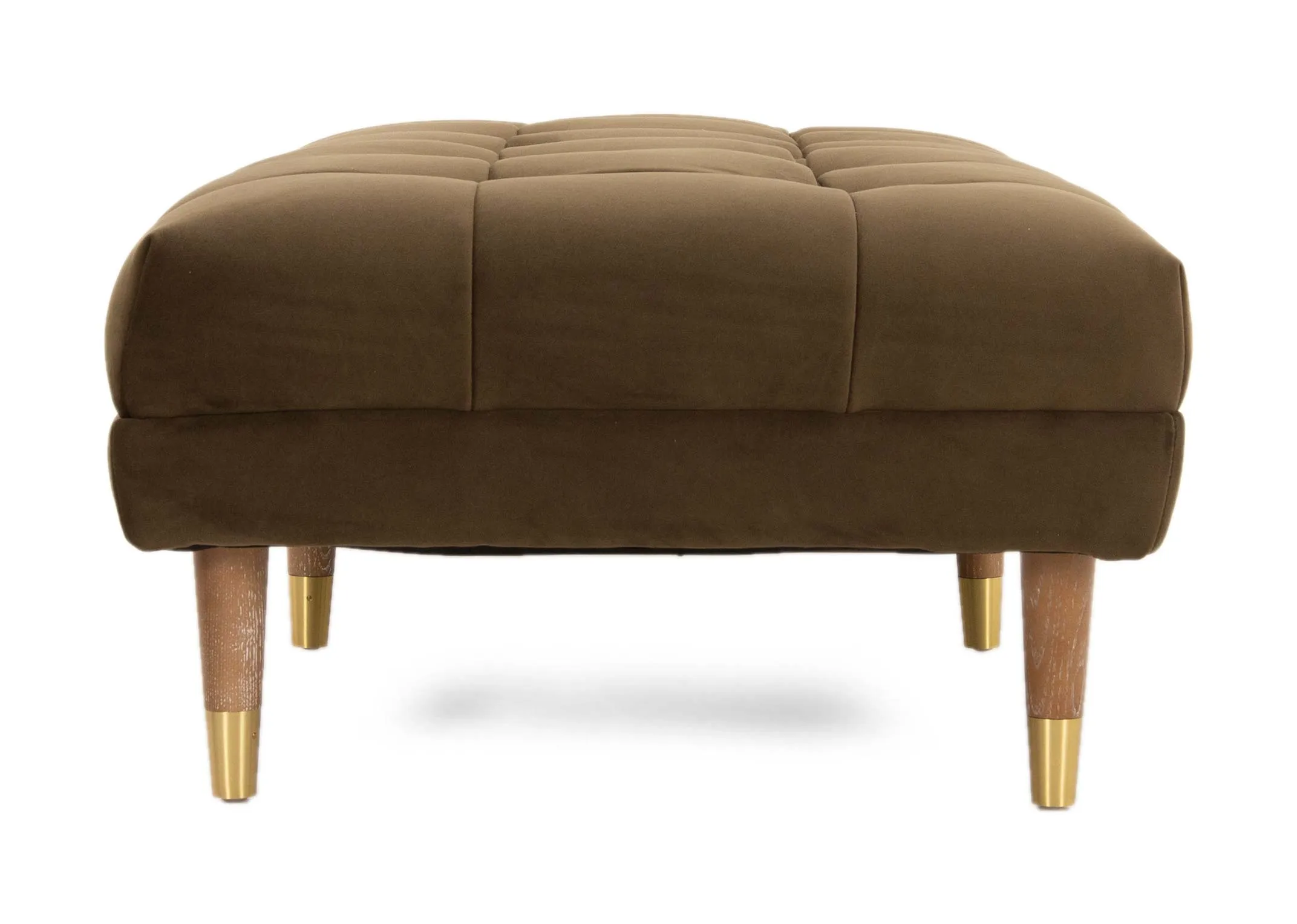 A dimension image of the Grace Olive Velvet footstool with 140cm x 60cm x 35cm