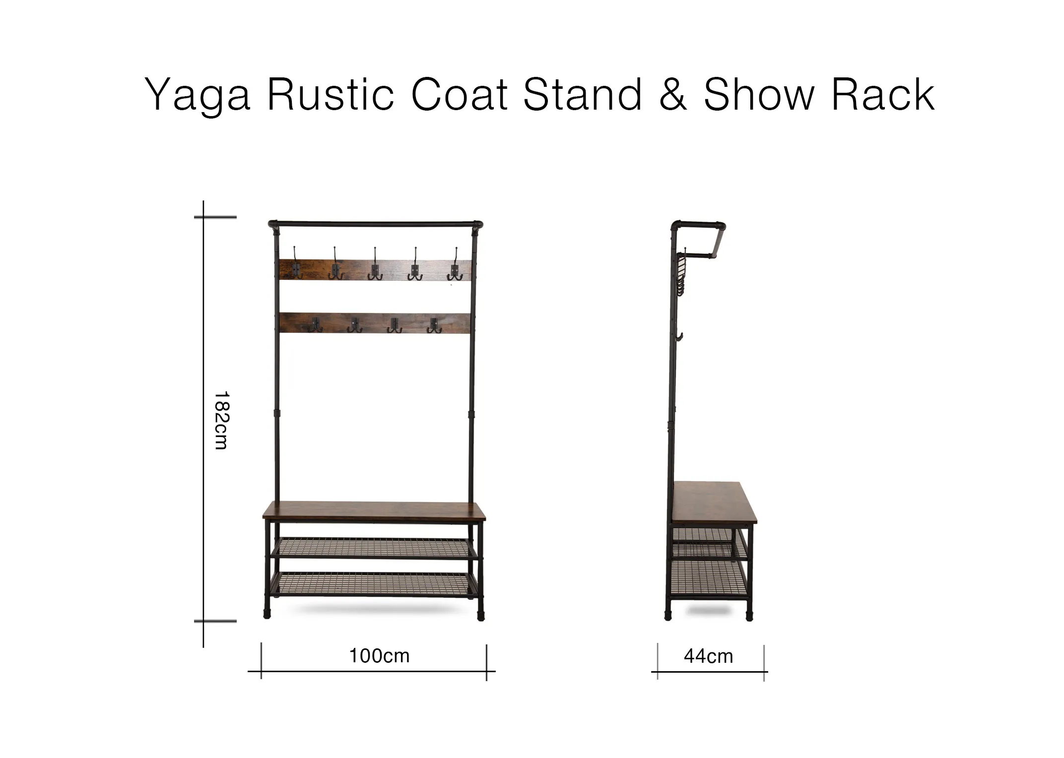 A liefstyle image of the Yaga coat rack with Bohemian chair 