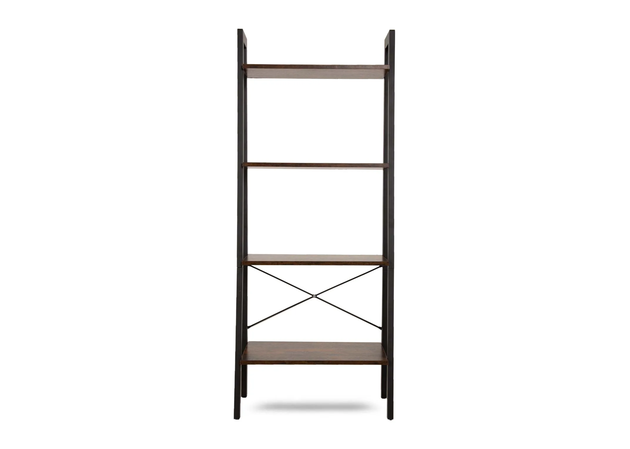 A dimension image of the Karo Brown Ladder Shelves with 137.5cm (Height) x 56cm (Width) x 34cm (Depth)
