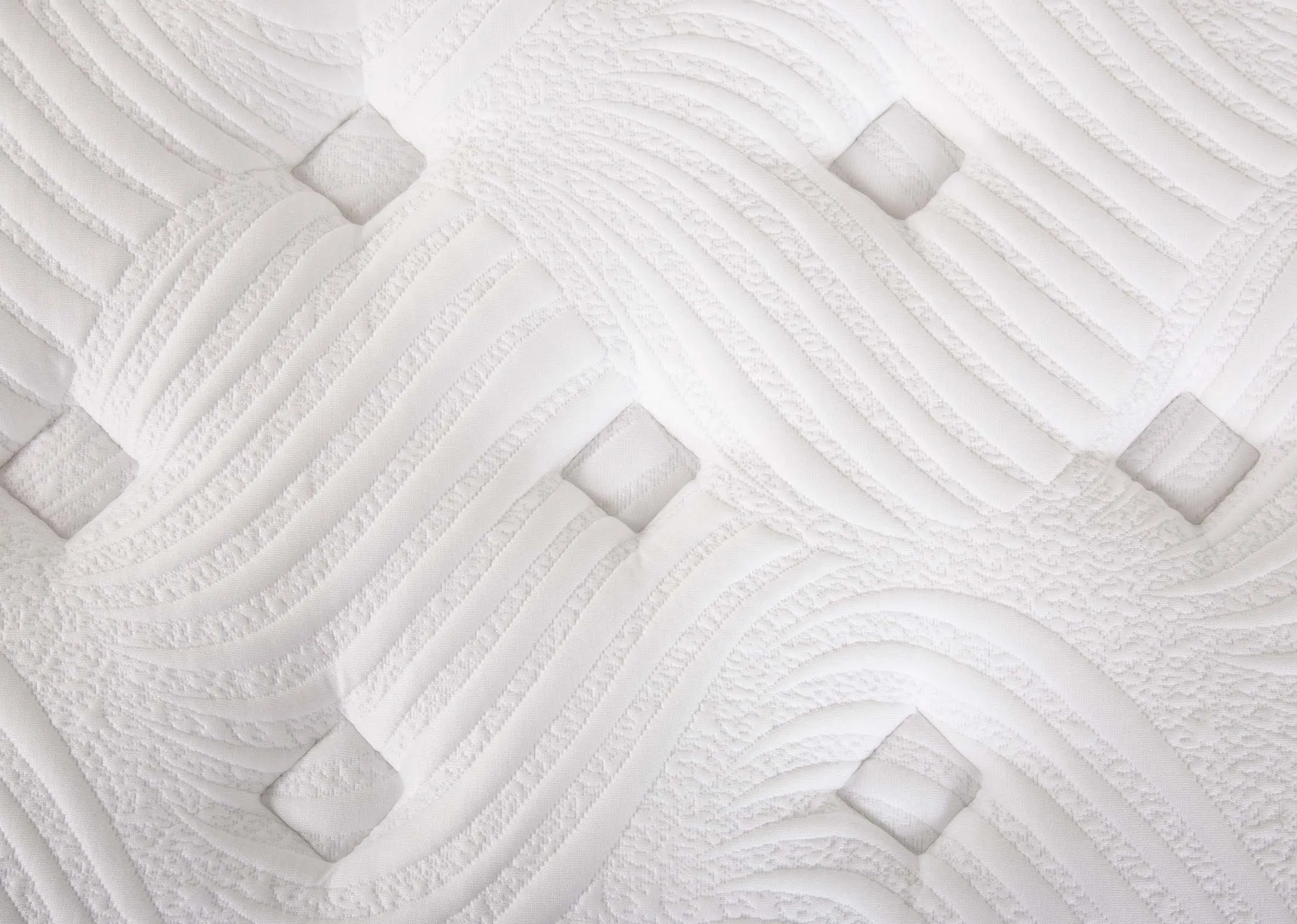 A king 5ft medium box top mattress from EZ Livings Restful Therapeutic range. Closeup of texture