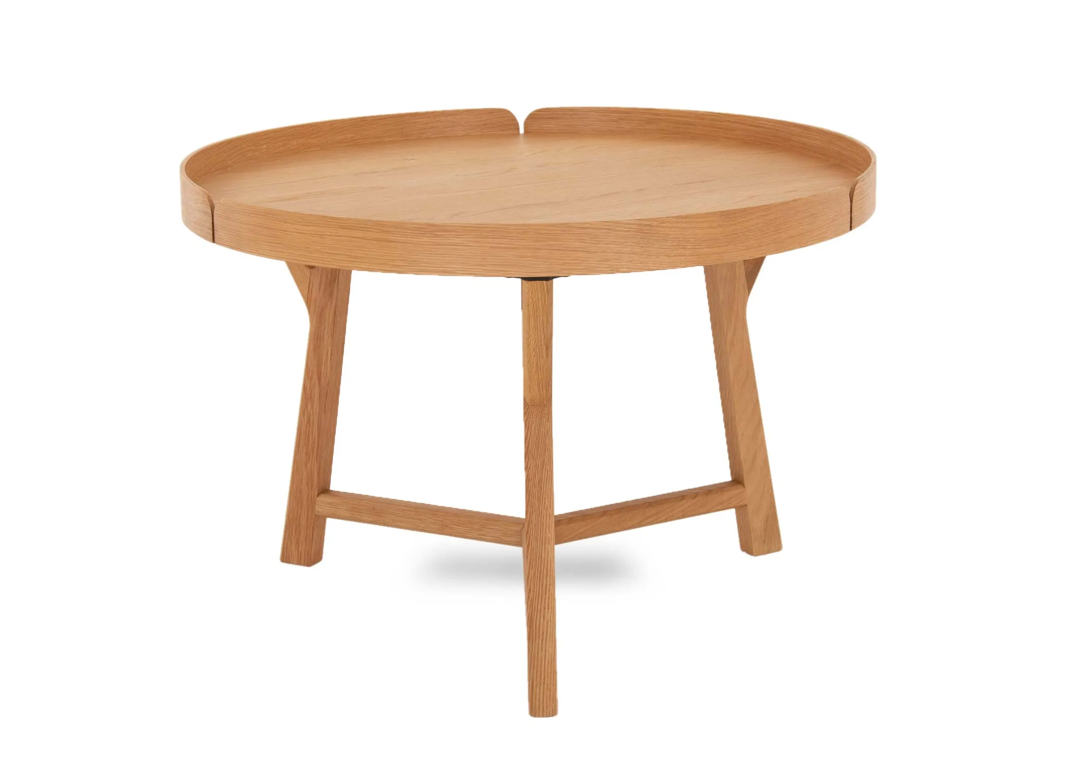 Round Oak High Coffee Table - Trieste