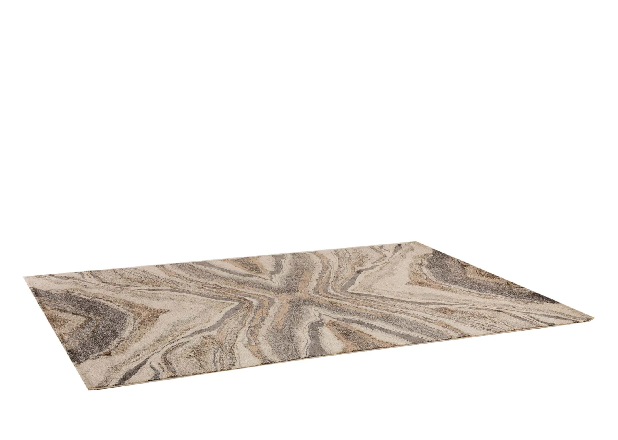 cream brown and grey print rug from EZ Livings Avanti range. Front view