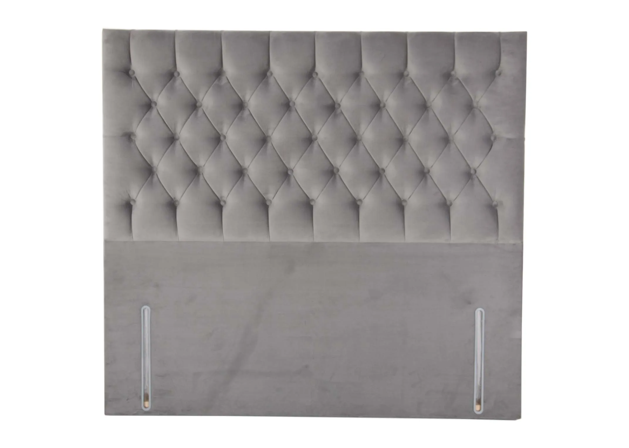 A lifestyle image of the Palermo headboard with Parma bed in grey from EZ Livings Bedroom range.