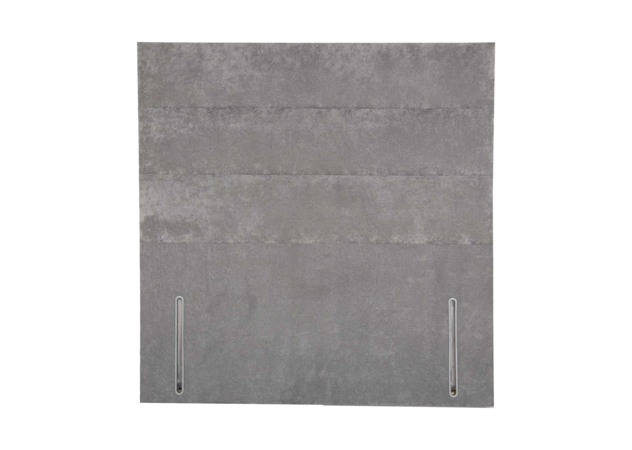 A 3ft single grey fabric headboard from EZ Livings Modena range. Front view of full size headboard.