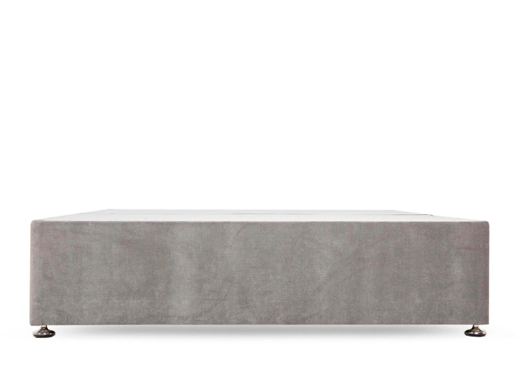 A single 3ft silver grey divan bed from EZ Livings Florence range. End view
