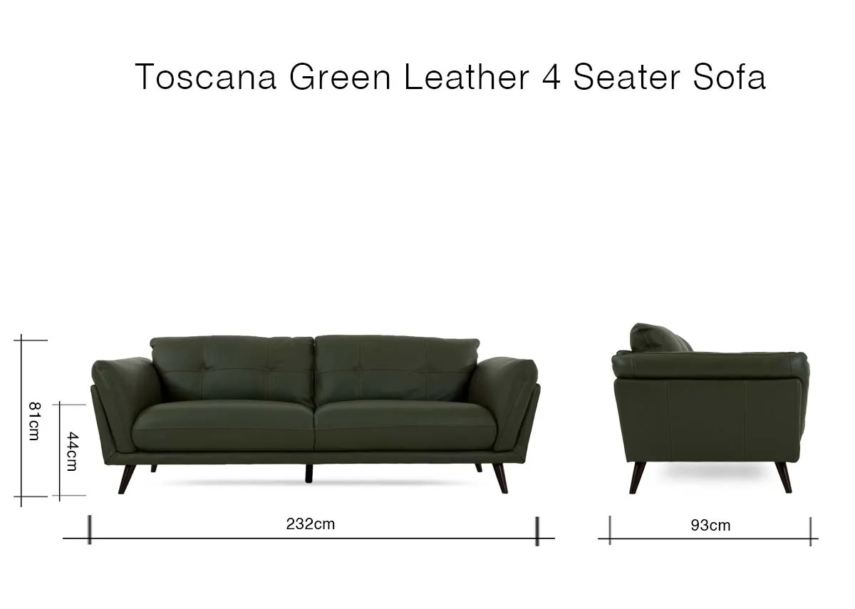 A dimension image of the Toscana 4 seater with 238cm x 83cm x 81cm