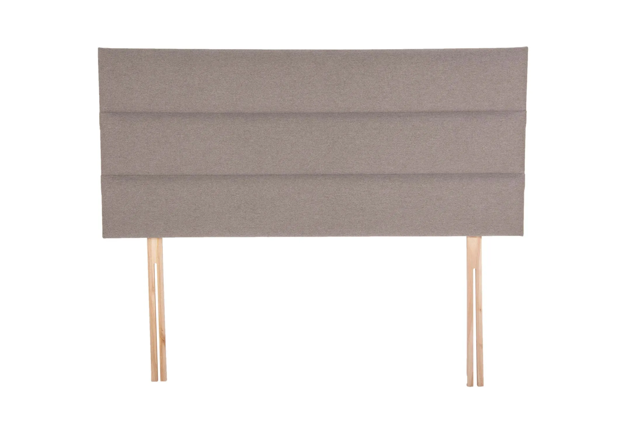 Small Double (4ft) 3 Row Grey Linen Headboard - Modena