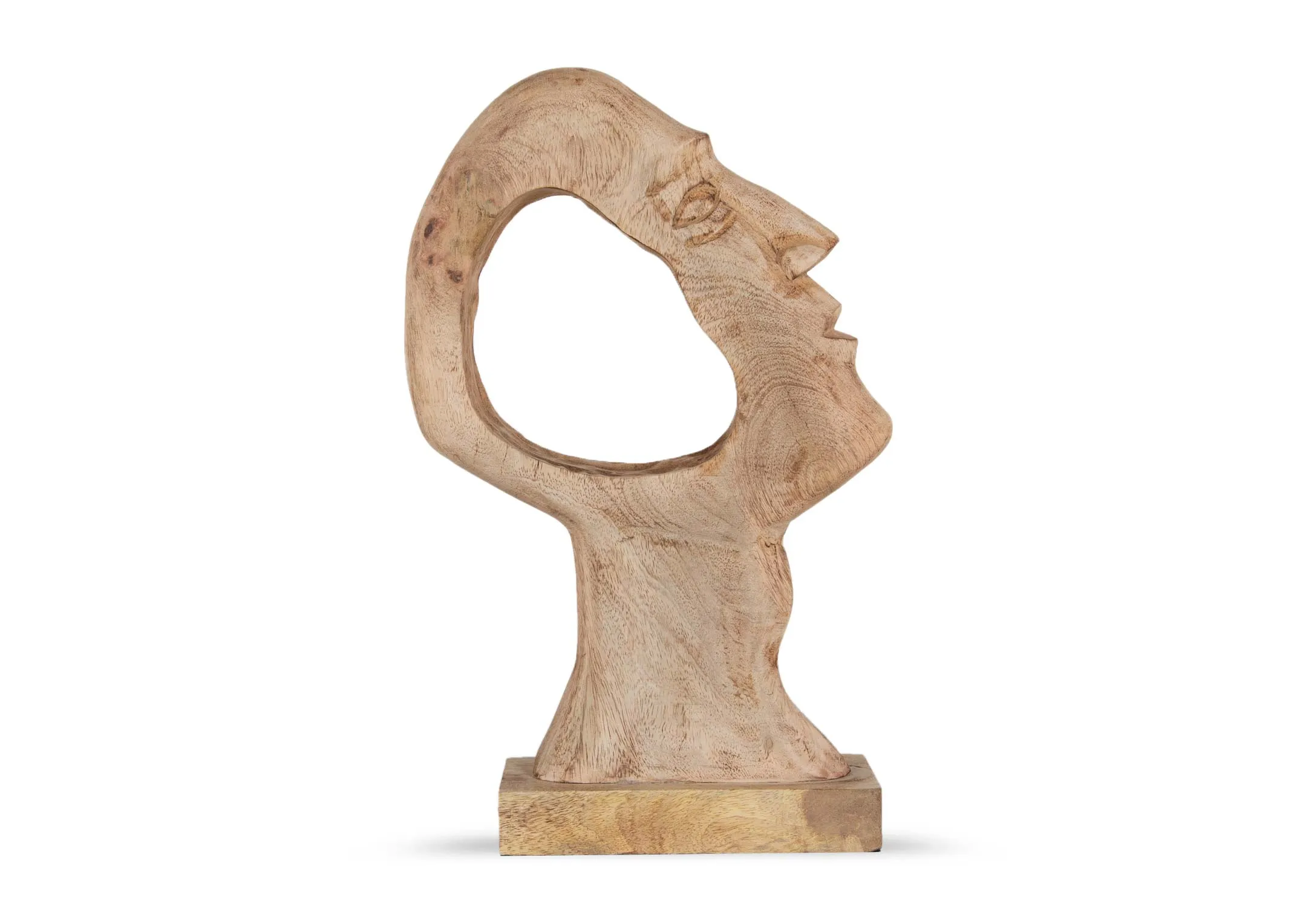 Wood Male Face Ornament - Masimo