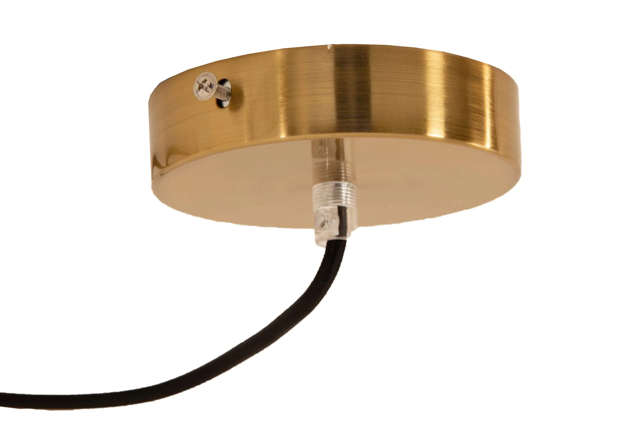 An antique bronze ceiling lamp with gold fittings from EZ Livings Medina range.  Closeup of bronze flat ceiling case