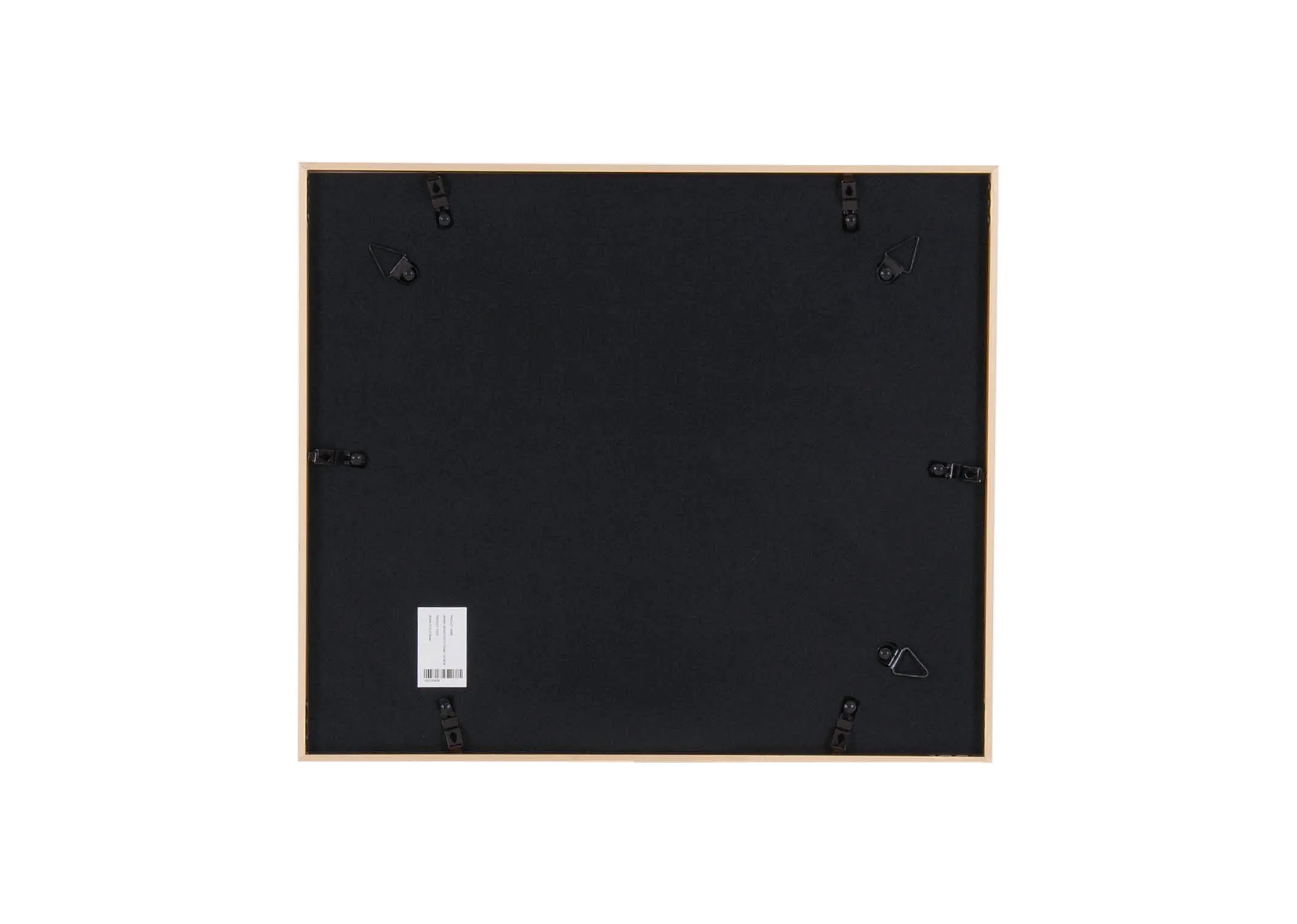 A small brass photo frame with wide white inlay from EZ Livings Arabel range. Back view of hooks for wall hanging