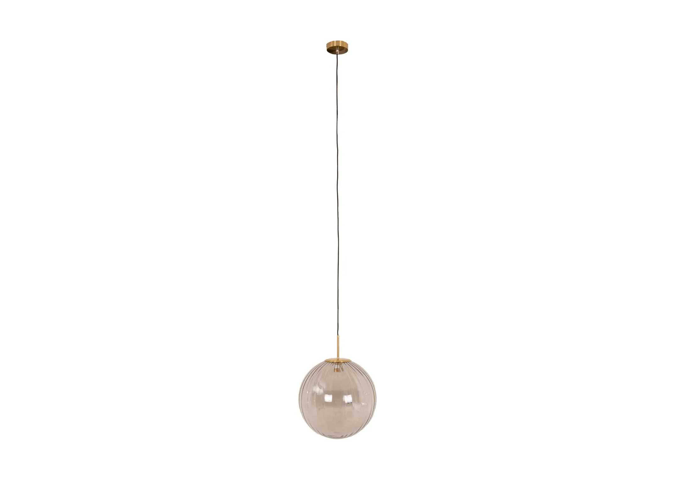 Large Light Grey & Glass Hanging Lamp - Magdala