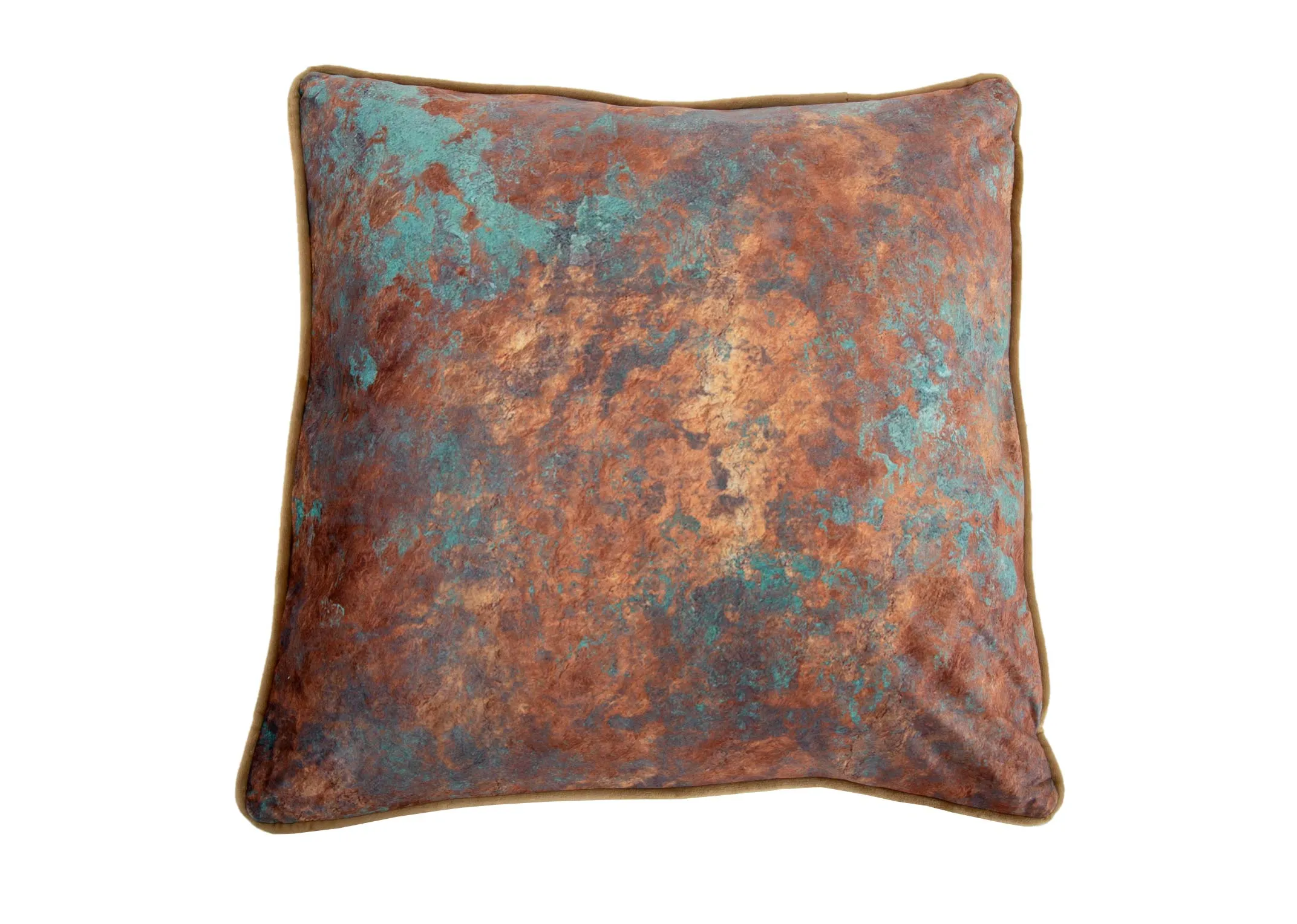 45cm Teal & Rust - Cushion